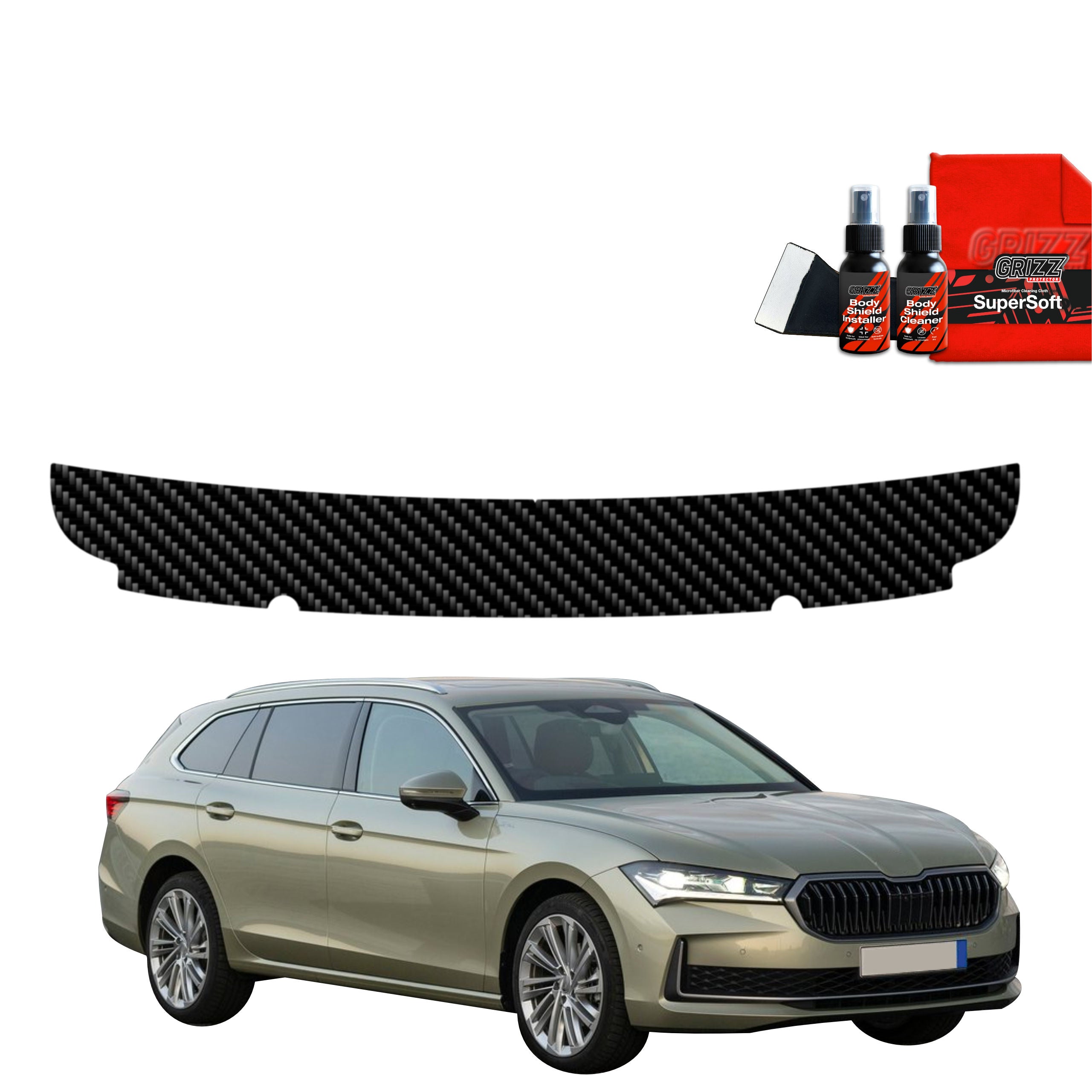 Folie de protecție din carbon pentru marginea de încărcare - Skoda Superb 4 Combi (2024-2025)