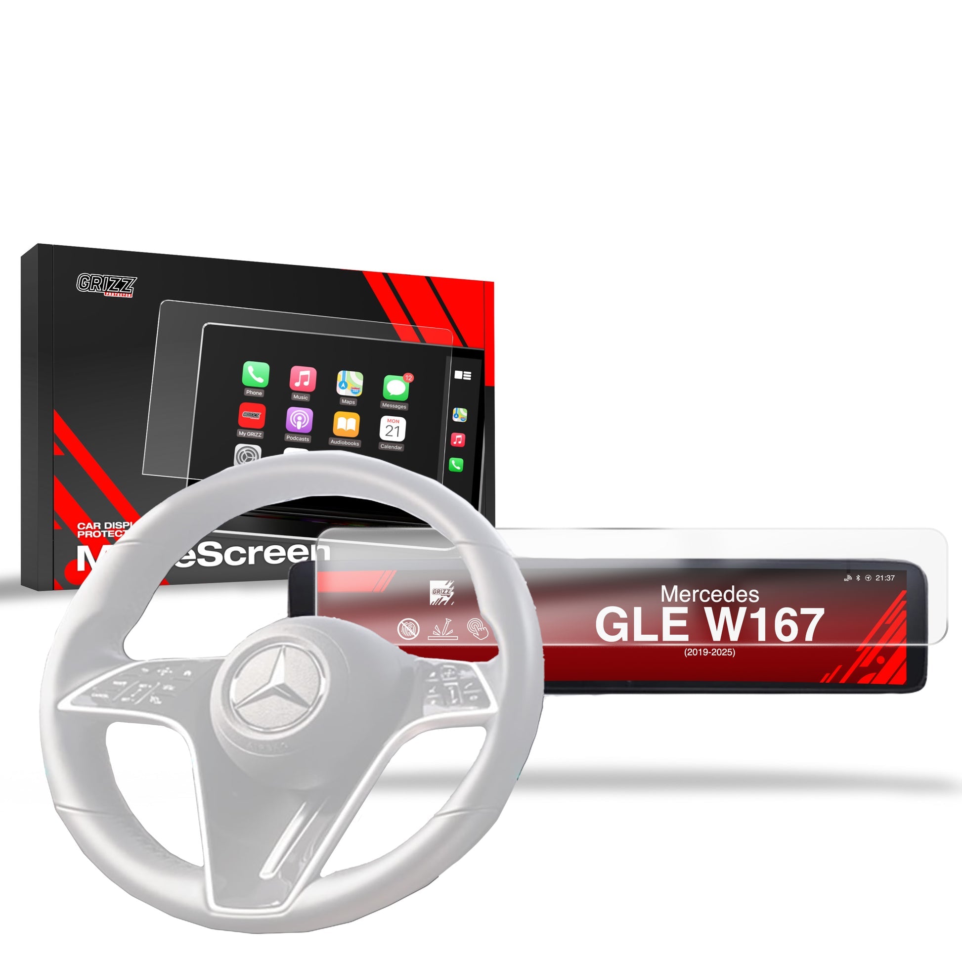 Folie de protecție pentru ecran pentru Mercedes GLE W167 (2019-2025) Anti-Amprentă, Mată