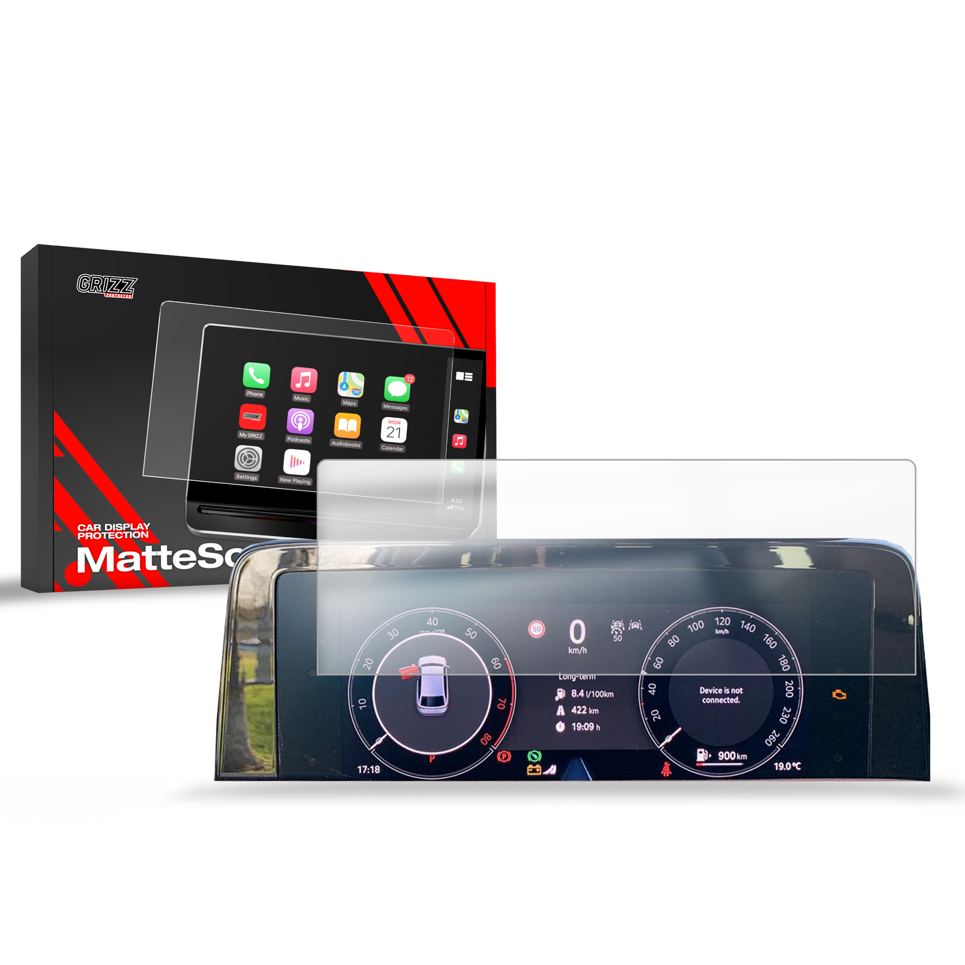 Folie de protecție pentru ecran pentru Skoda Superb 4 Virtual Cockpit (2024-2025) Anti-Amprentă, Mată