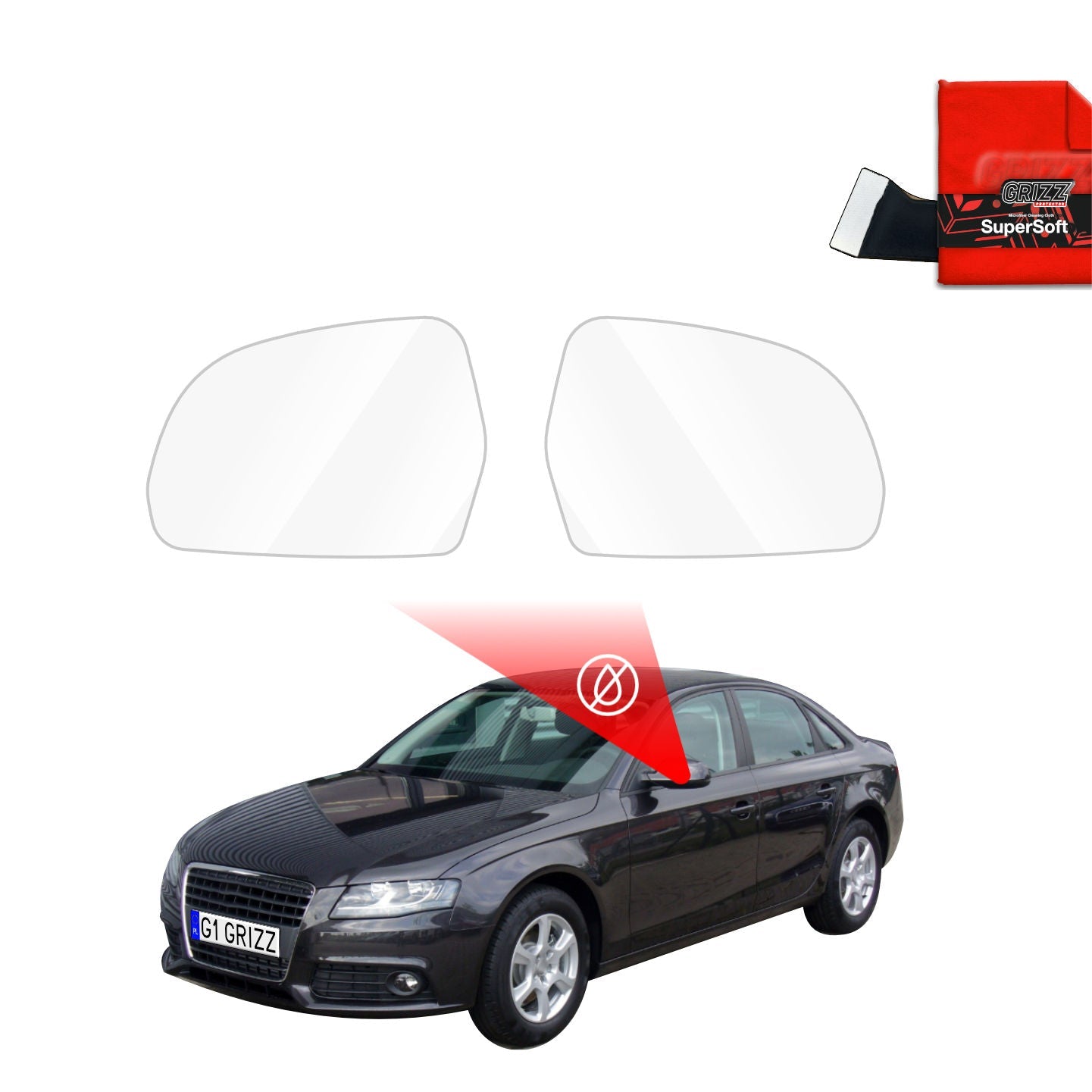 Folie de protecție împotriva ploii pentru oglinzile exterioare - Audi A4 B8 Sedan (2007-2011)
