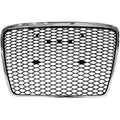Grilă neagră cu ramă cromată, potrivită pentru Audi A6 4F 09-12