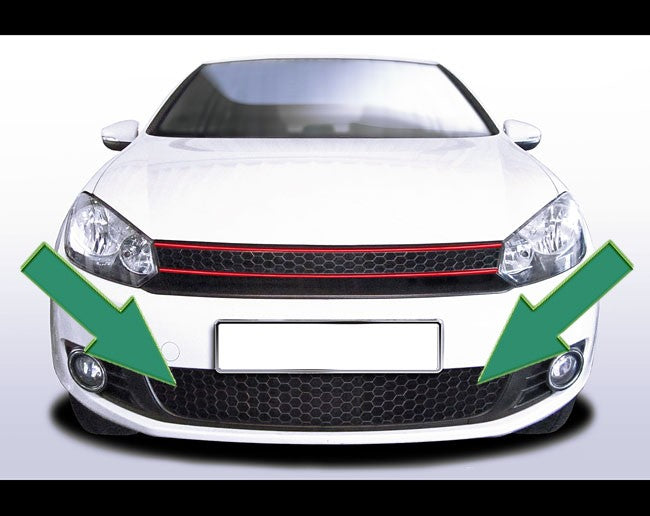 Grilă bara spate compatibilă cu VW Golf MK6, negru mat