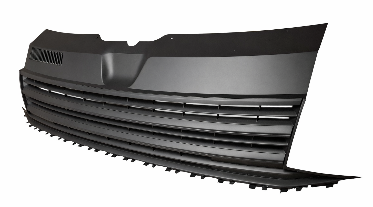 Grilă față sport fără insignă, compatibilă cu VW T6, neagră mată, 2015-2019