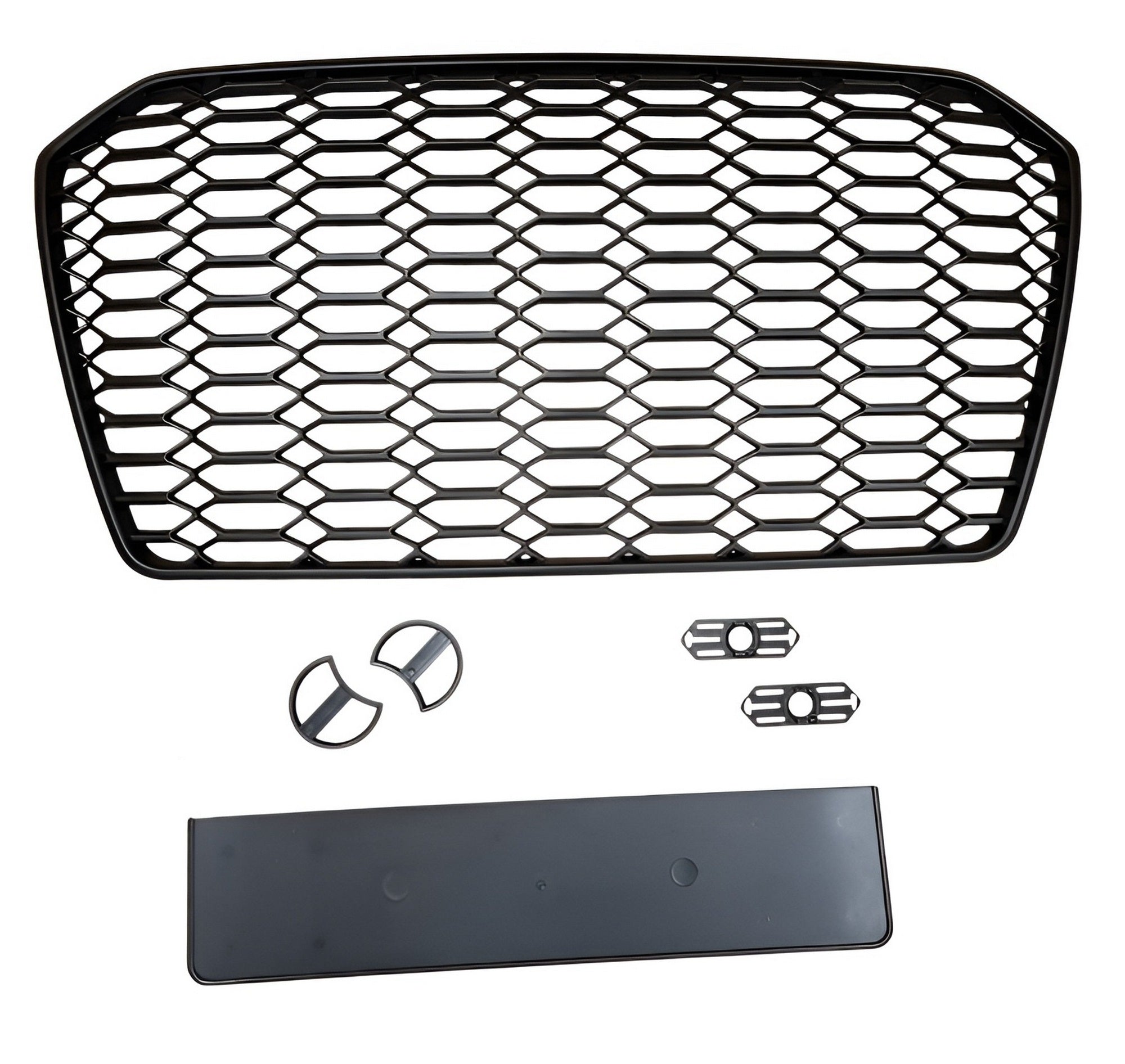 Grila frontală neagră mată compatibilă cu Audi A6 C7 4G 2015-2018