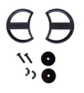 Suport insignă pentru grila frontală tip plasă negru mat compatibil cu Audi A1 A3 A4 A5 A6