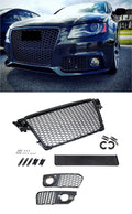 Grilă bara spate Audi A4 B8 8K 07-12 negru lucios