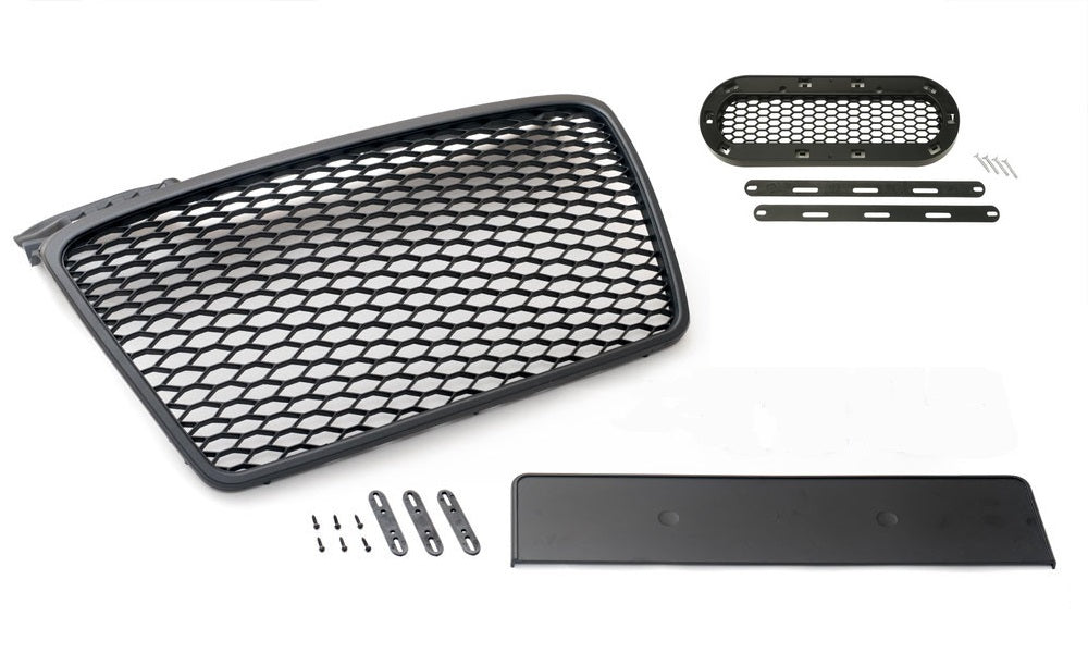 Compatibil cu grila Audi A4 B7 04-09 cu suport emblemă