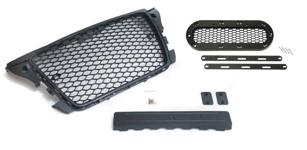 Grilă bara spate compatibilă cu Audi A3 8P 8PA Sportback Facelift cu suport emblemă 2008-2013