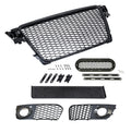 Grilă auto compatibilă cu A4 B8 8K 07-12 cu suport emblemă și capac proiector ceață