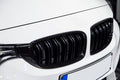 Grilă bara spate compatibilă cu BMW Seria 3 F30 / F31 cu 4 uși, 10/2011 - Negru mat