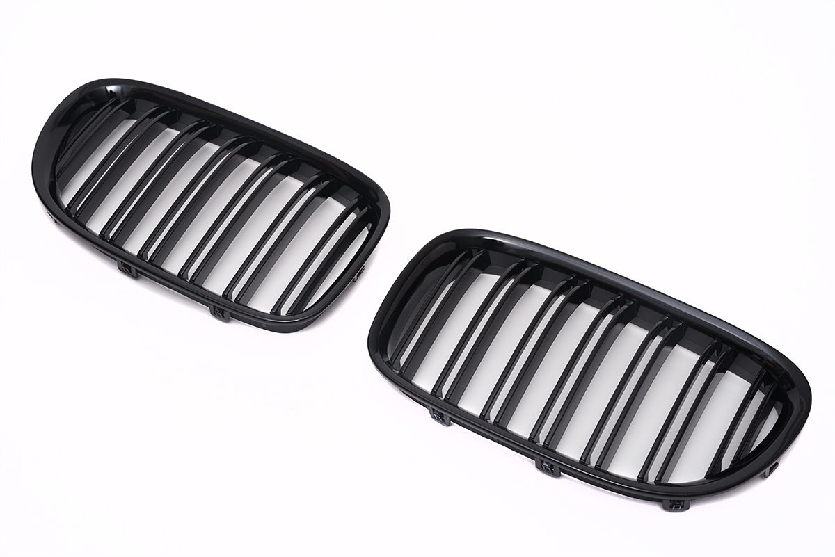 Grilă bara spate neagră lucioasă compatibilă cu BMW Seria 7 F01/F02/F03/F04