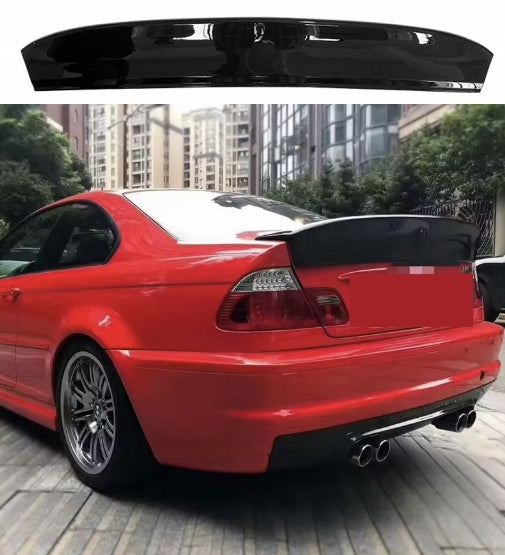 Prelungire spoiler BMW Seria 3 E46 Stil CSL, Negru Lucios