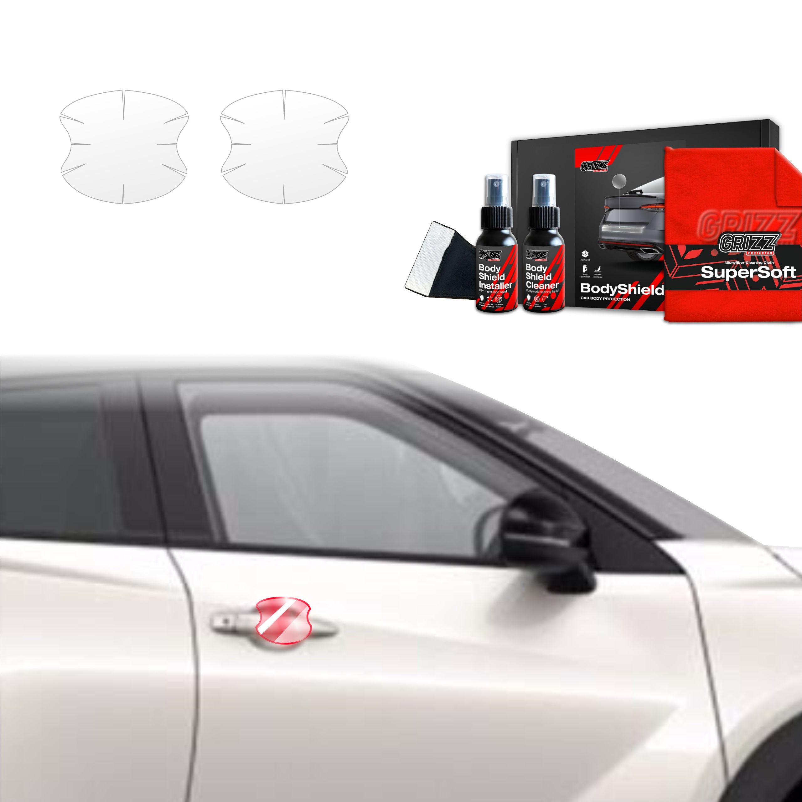 Folie de protecție 2în1 pentru adâncituri mânere uși - Nissan Juke Facelift (2024-2025)