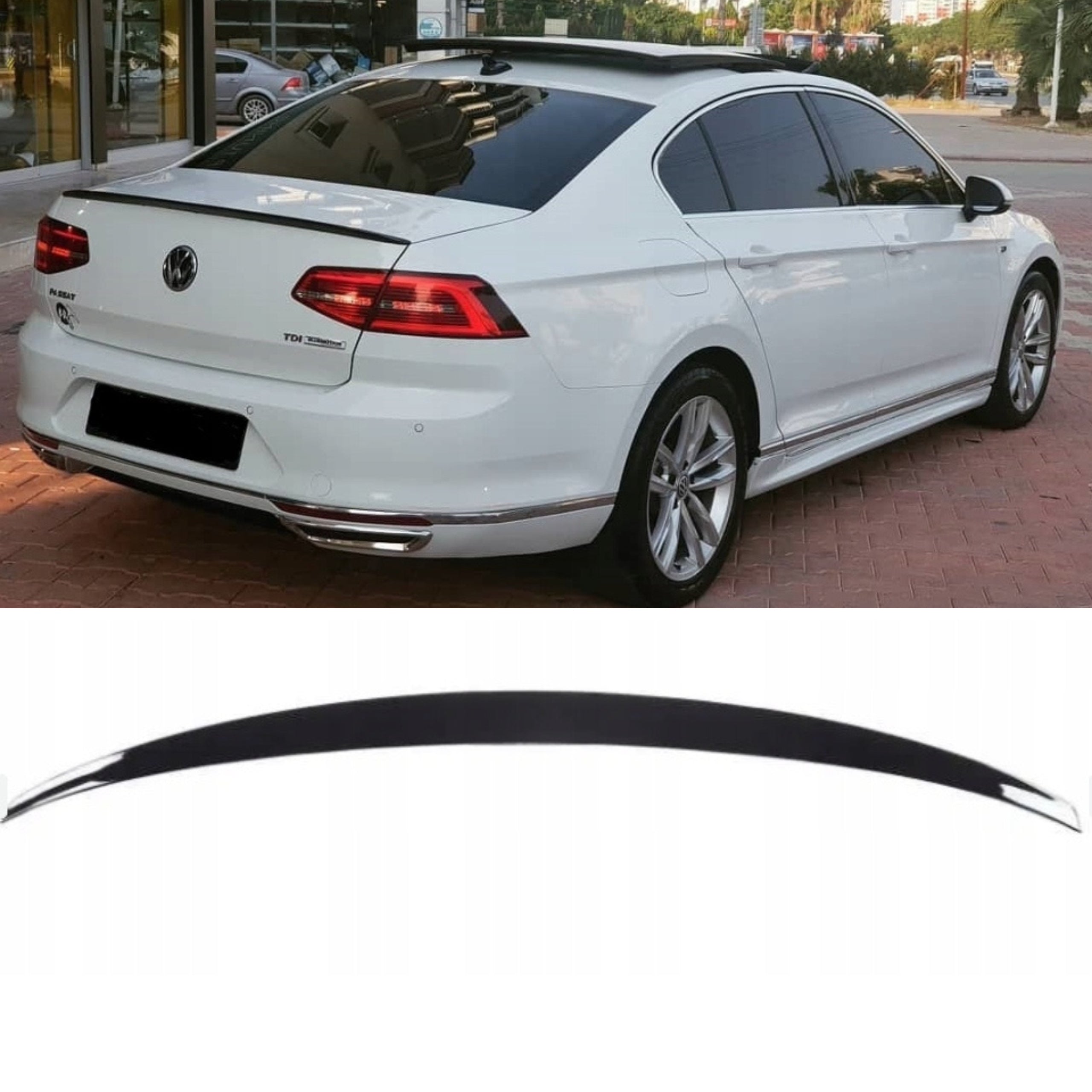 VOLKSWAGEN VW PASSAT B8 SPOILER CAPAC NEGRU LUCIOS