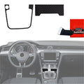 Folie de protecție 2în1 pentru consola centrală - Volkswagen Passat B8 Alltrack (2014-2023) Aspect carbon mat, rezistentă la amprente