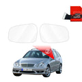 Folie de protecție împotriva ploii pentru oglinzile exterioare - Mercedes Benz C Clasa S203 Combi (2001-2007)
