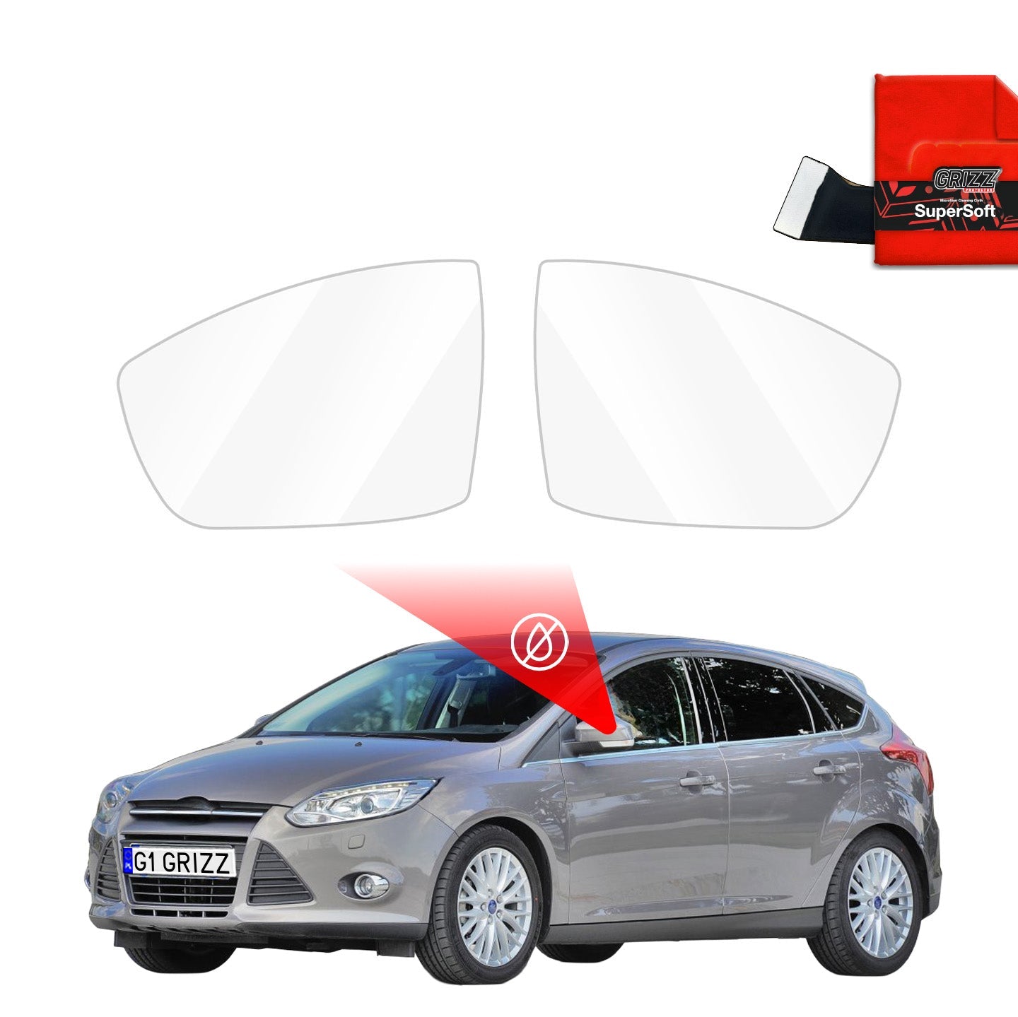 Folie de protecție împotriva ploii pentru oglinzile exterioare - Ford Focus 3 (2012-2018)