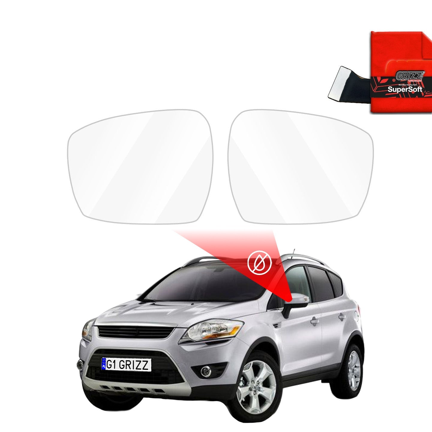 Folie de protecție împotriva ploii pentru oglinzile exterioare - Ford Kuga (2008-2012)