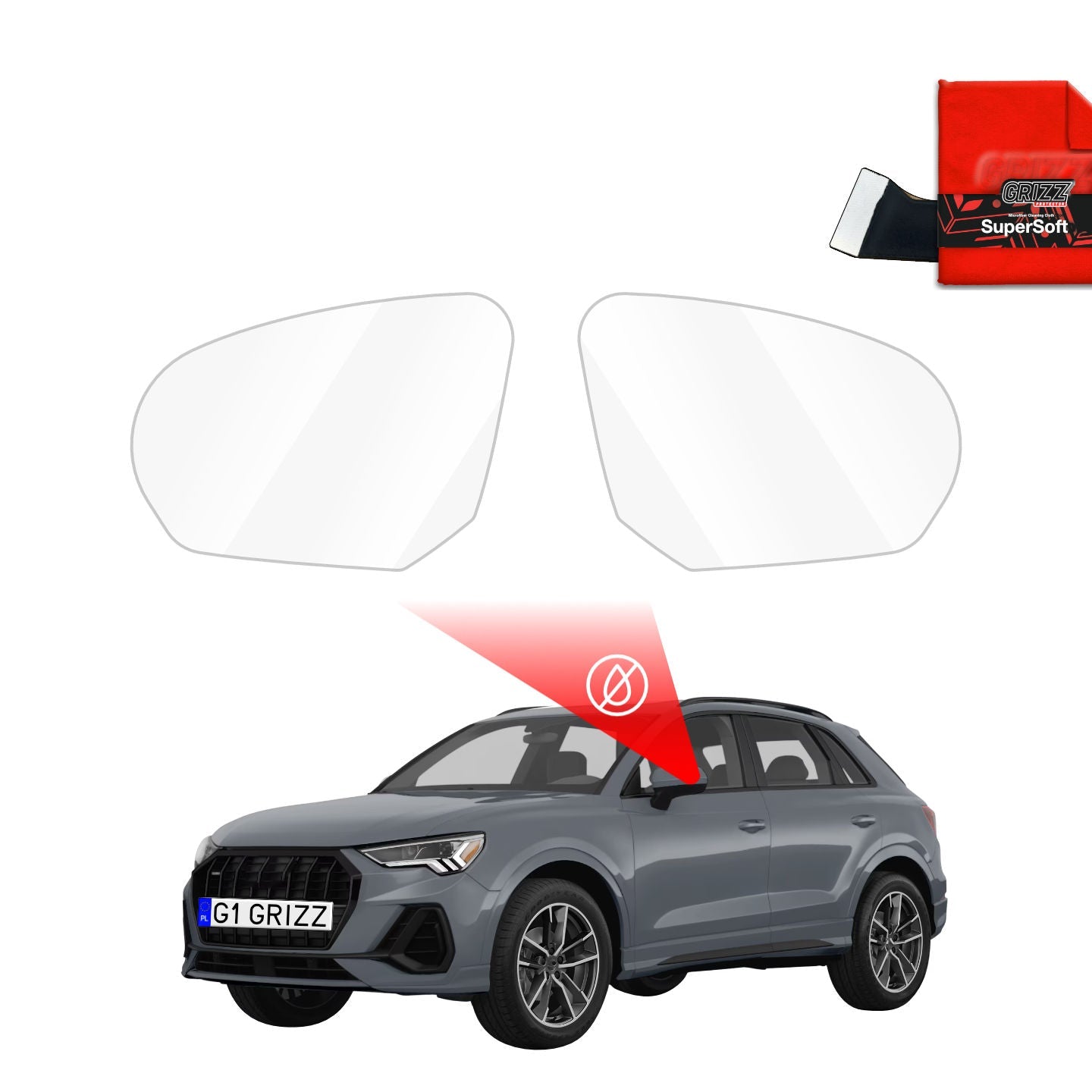 Folie de protecție împotriva ploii pentru oglinzile exterioare - Audi Q3 F3 (2018-2025)