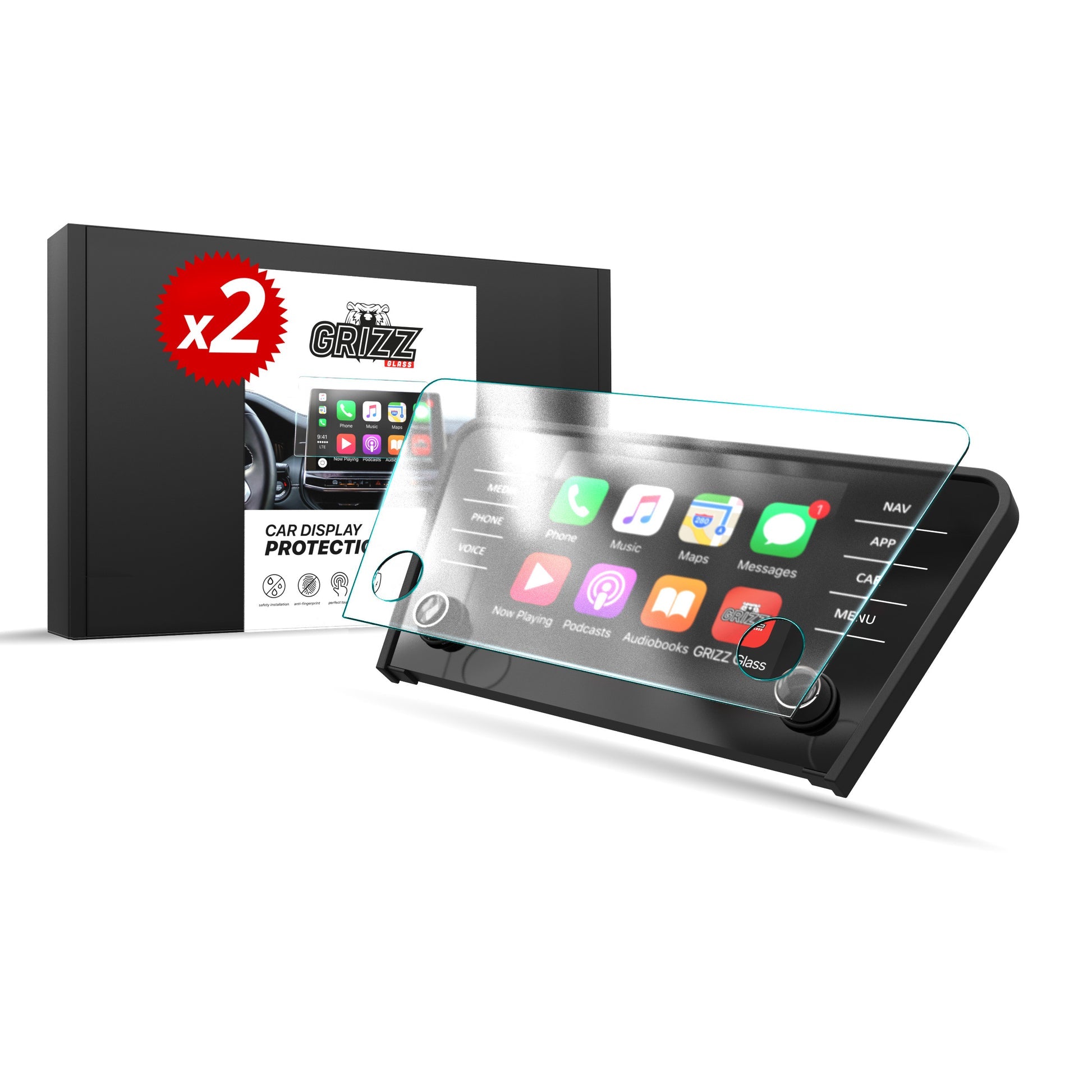 2 Folii de protecție pentru ecran pentru Skoda Octavia 3 8" Bolero (2017-2020) folie pentru navigație, rezistentă la zgârieturi, clară