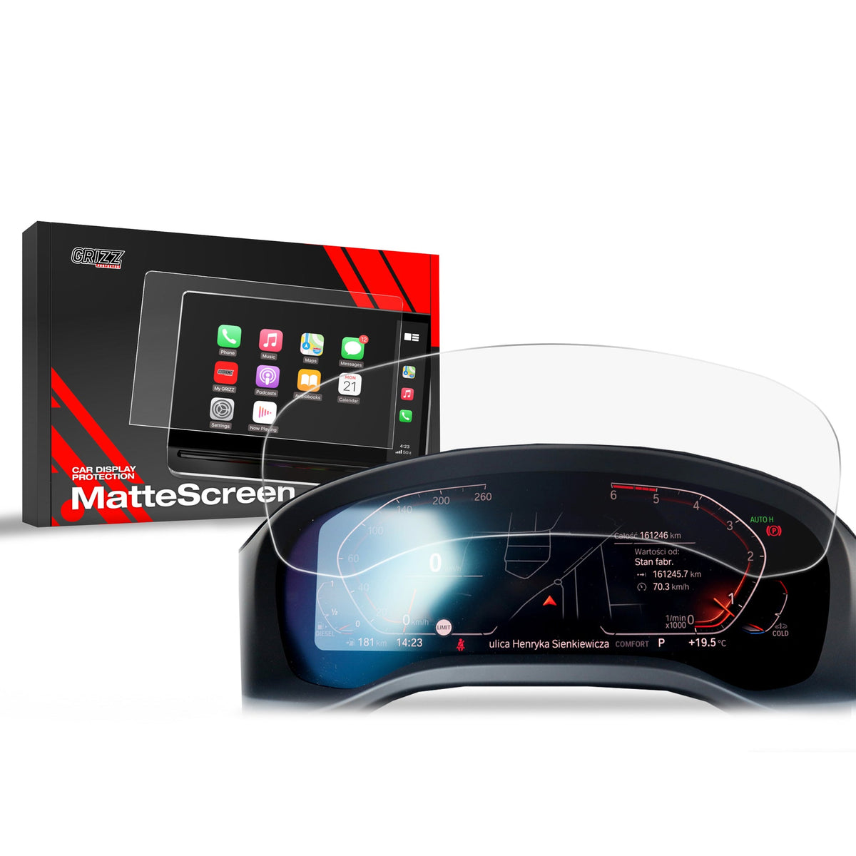 Folie de protecție pentru ecran BMW X4 G02 Live Cockpit 12,25" (2018-2025) Anti-amprentă, Mată