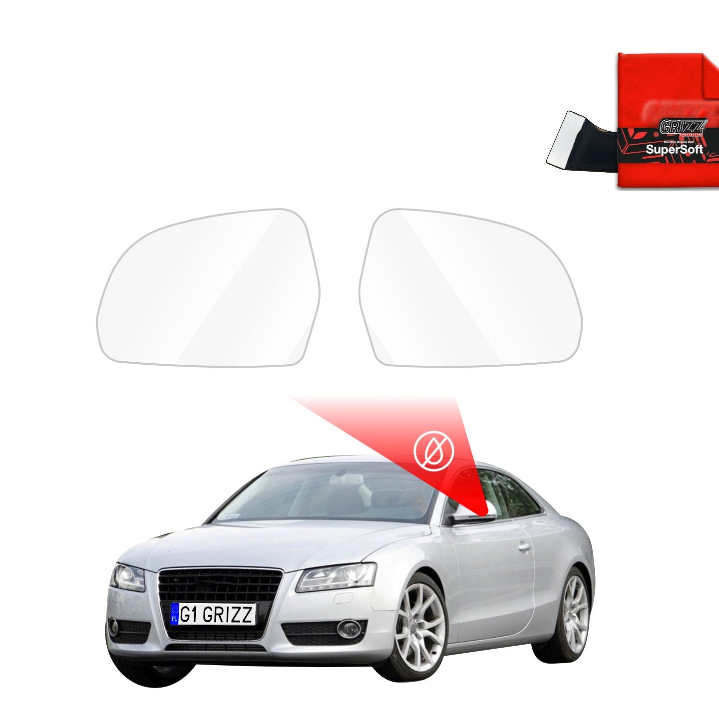 Folie de protecție împotriva ploii pentru oglinzile exterioare - Audi A5 8T Coupe 3D (2007-2011)