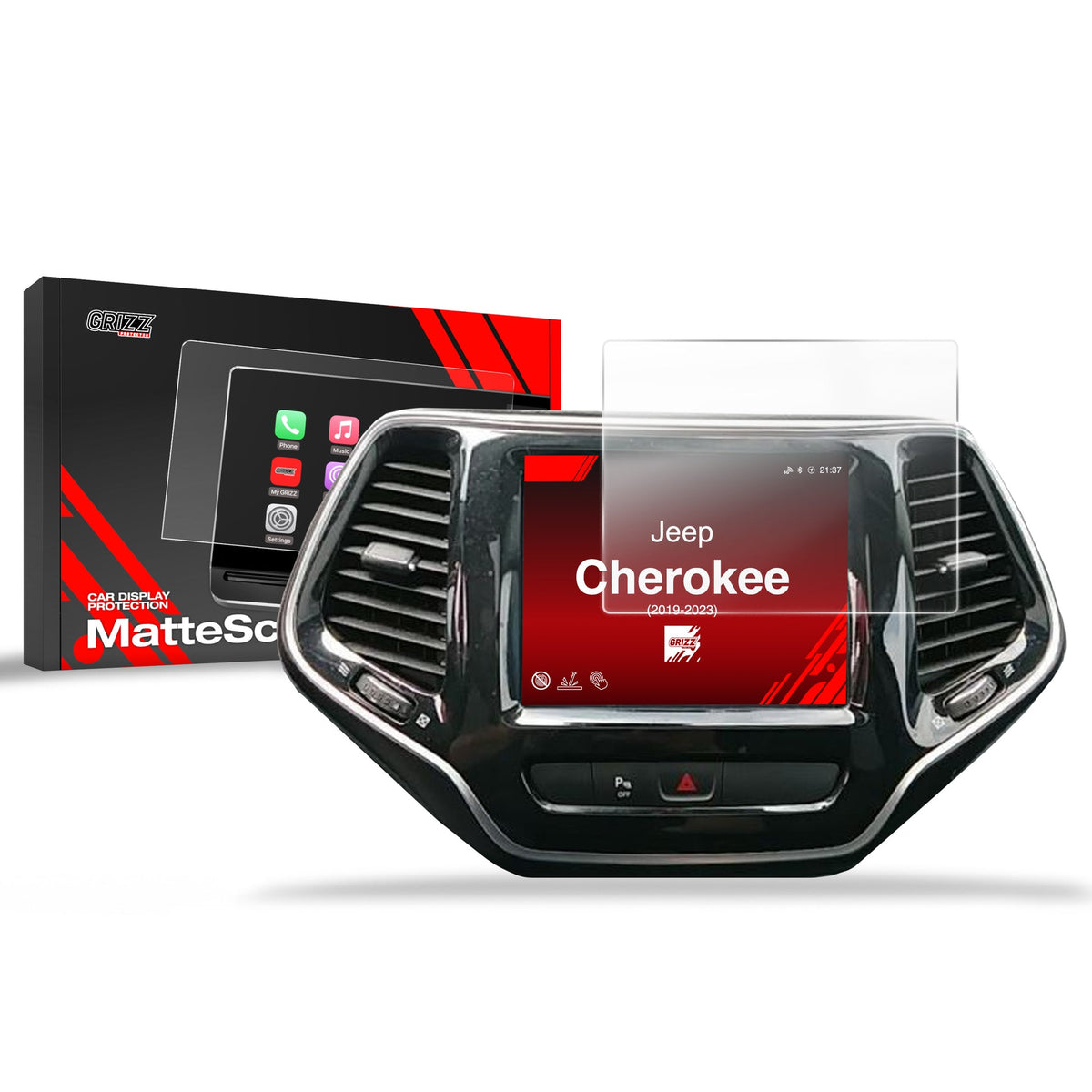 Folie de protecție pentru ecran Jeep Cherokee (2019-2023) Anti-Amprentă, Mată