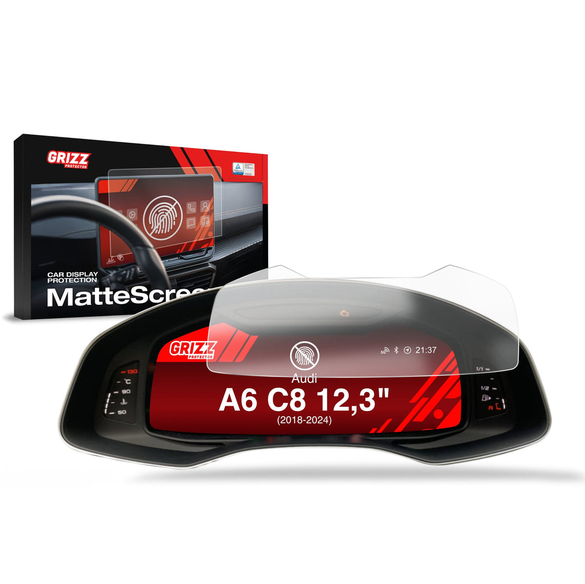 Folie de protecție pentru ecran Audi A6 C8 Virtual Cockpit 12,3" (2018-2024) Anti-Amprentă, Mată