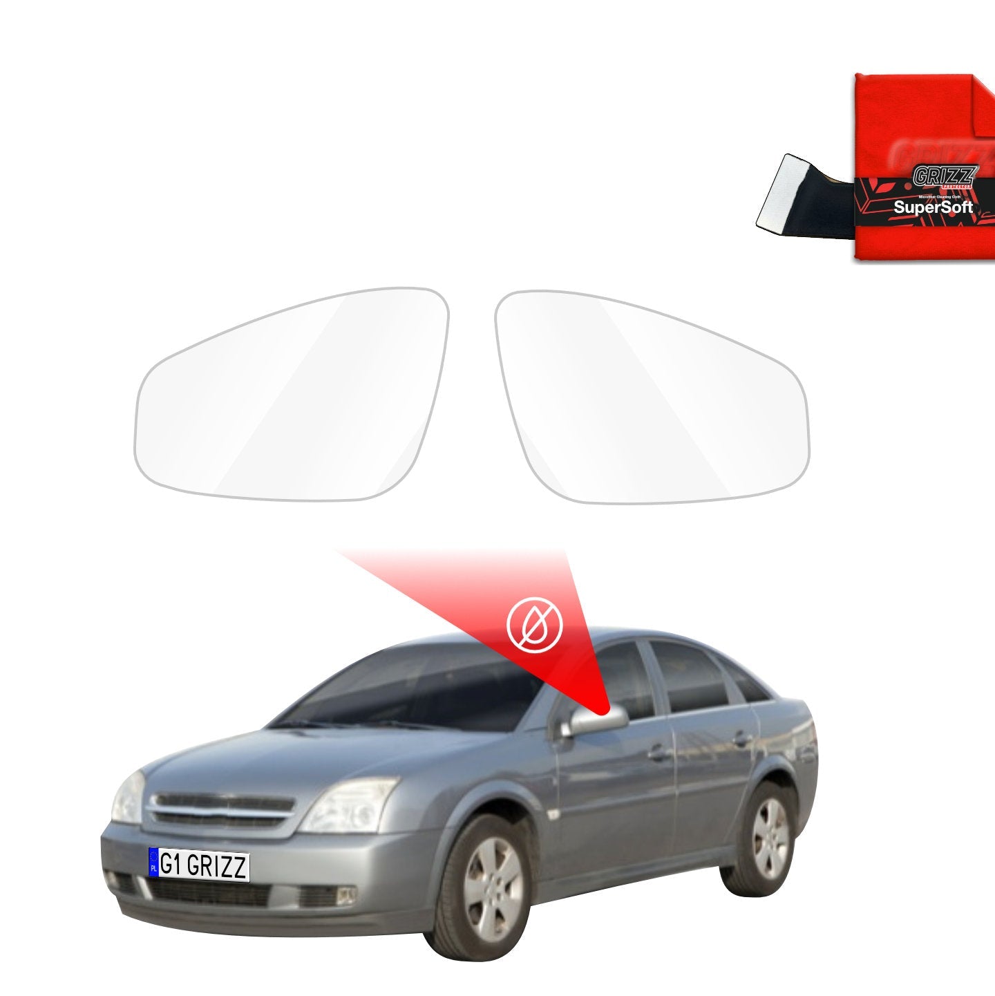 Folie de protecție împotriva ploii pentru oglinzile exterioare - Opel Vectra C Liftback (2002-2005)