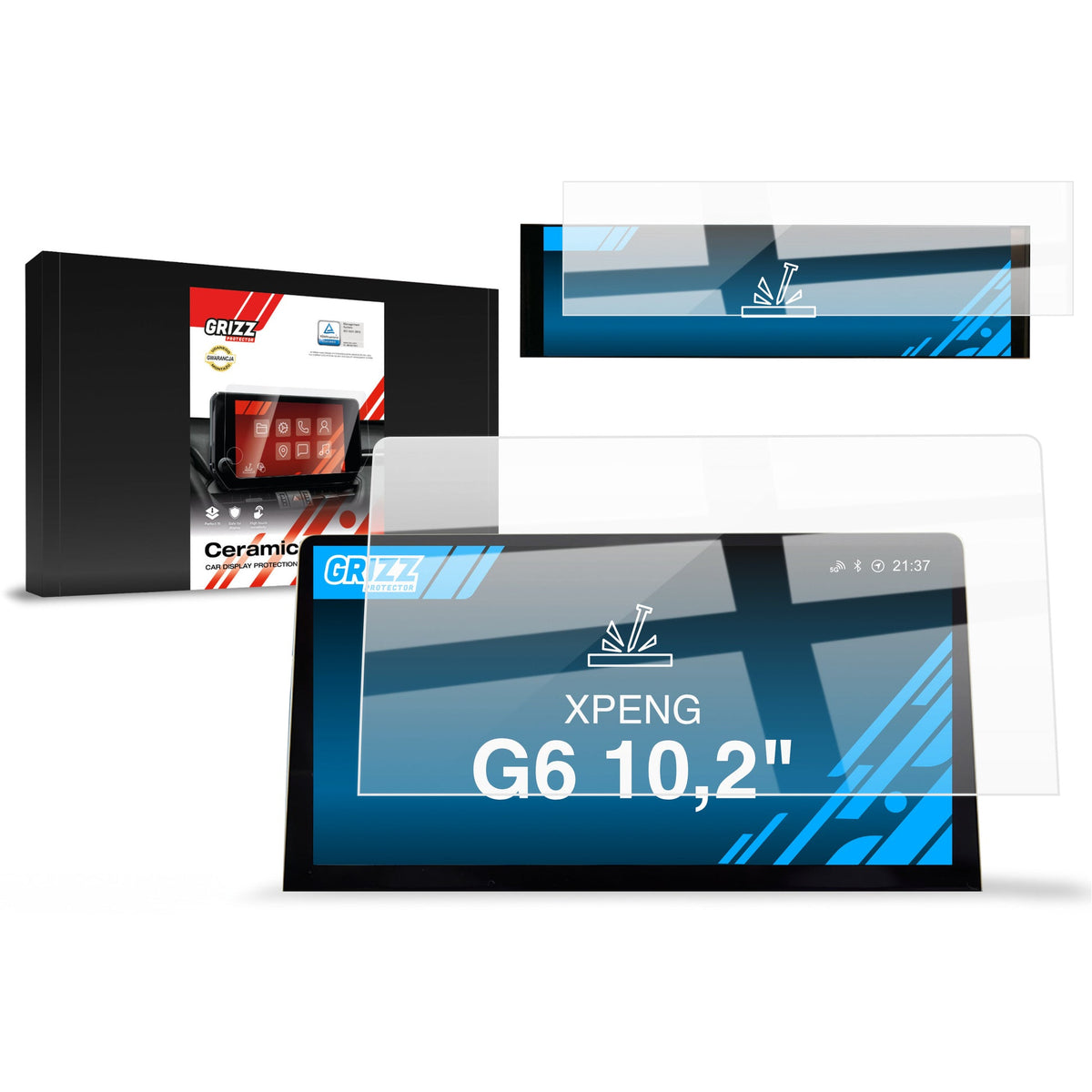 Folie de protecție pentru ecran 2în1 pentru XPENG G6 10,2" (2023-2024) Folie pentru navigație, rezistentă la zgârieturi, clară