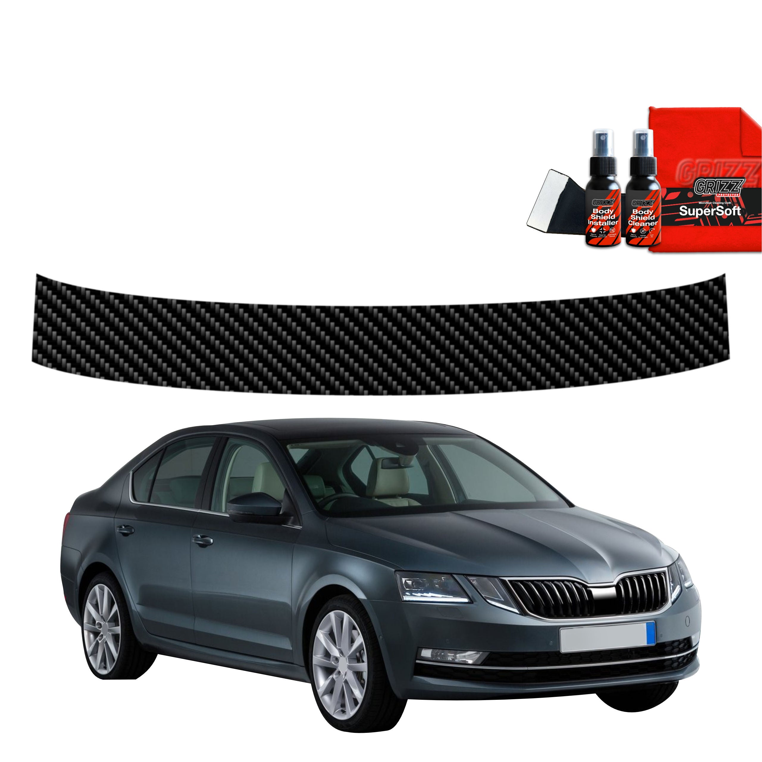 Folie de protecție din carbon pentru marginea de încărcare - Skoda Octavia 3 (2017-2020)