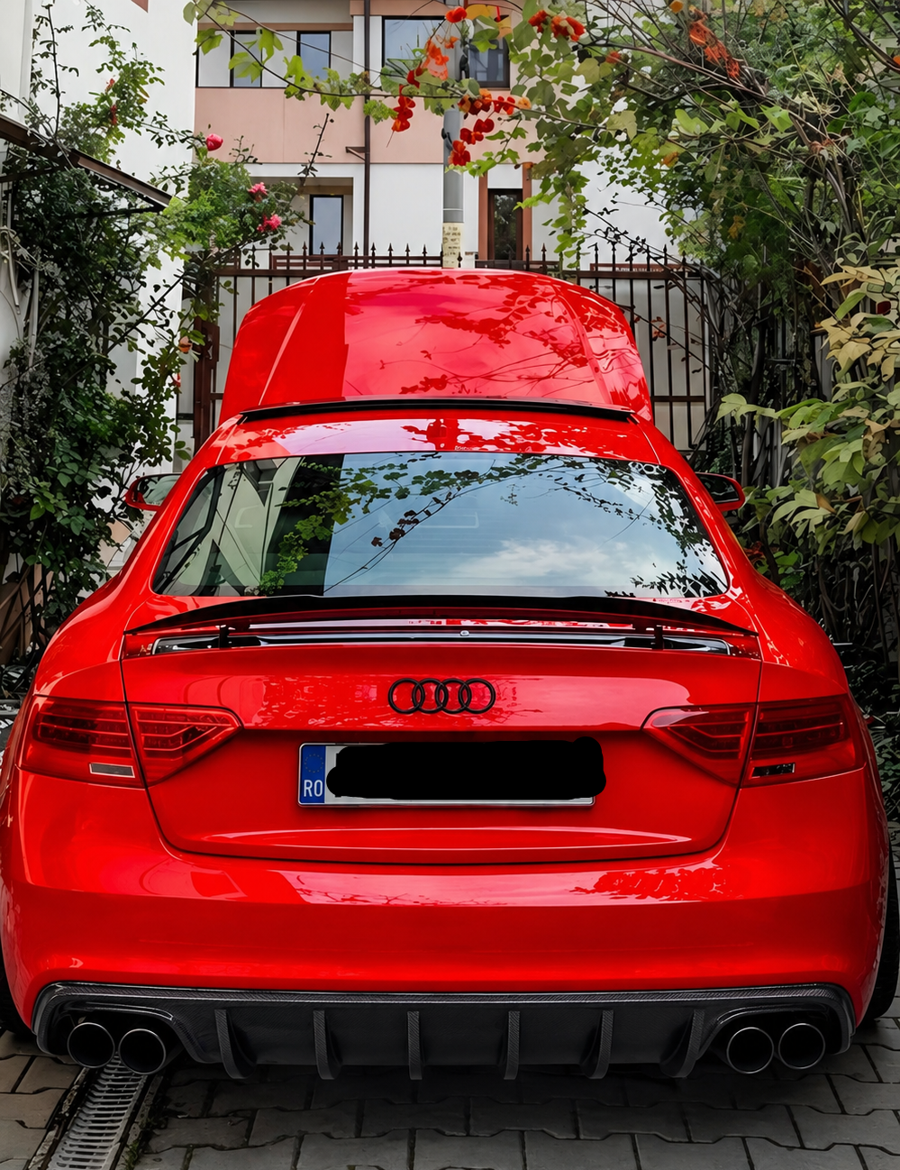 Difuzor bara spate fusta spoiler lip AUDI A5 8T COUPE 2007-2011 pentru bara S-LINE S5 ver2 TFB TUNING
