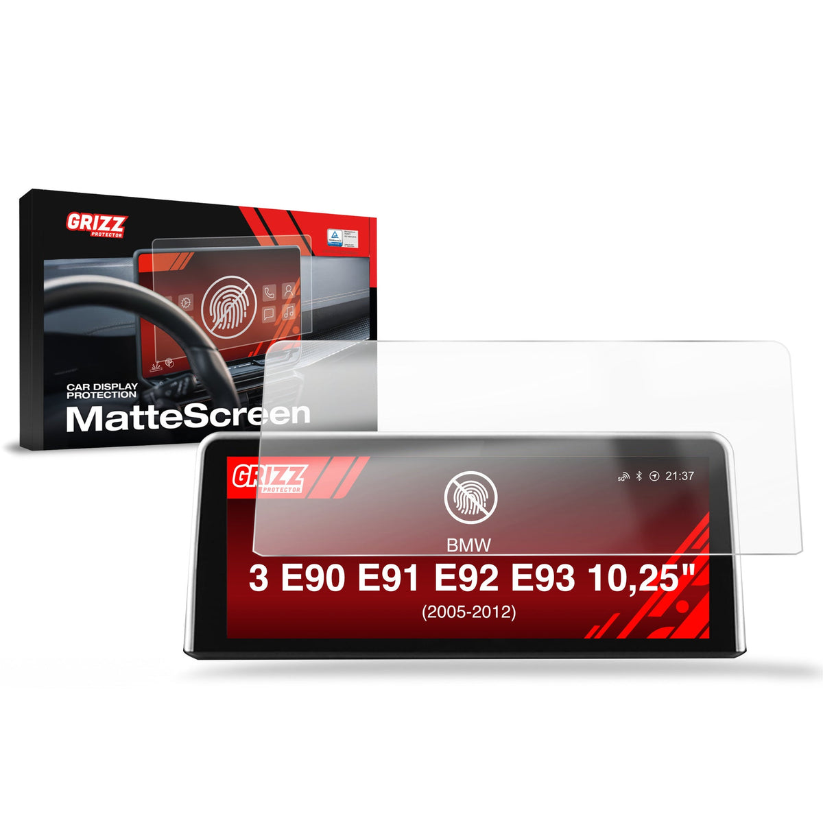 Folie de protecție pentru ecran pentru BMW 3 E90 E91 E92 E93 Radio Android 10,25" (2005-2012) Anti-Amprentă, Mată