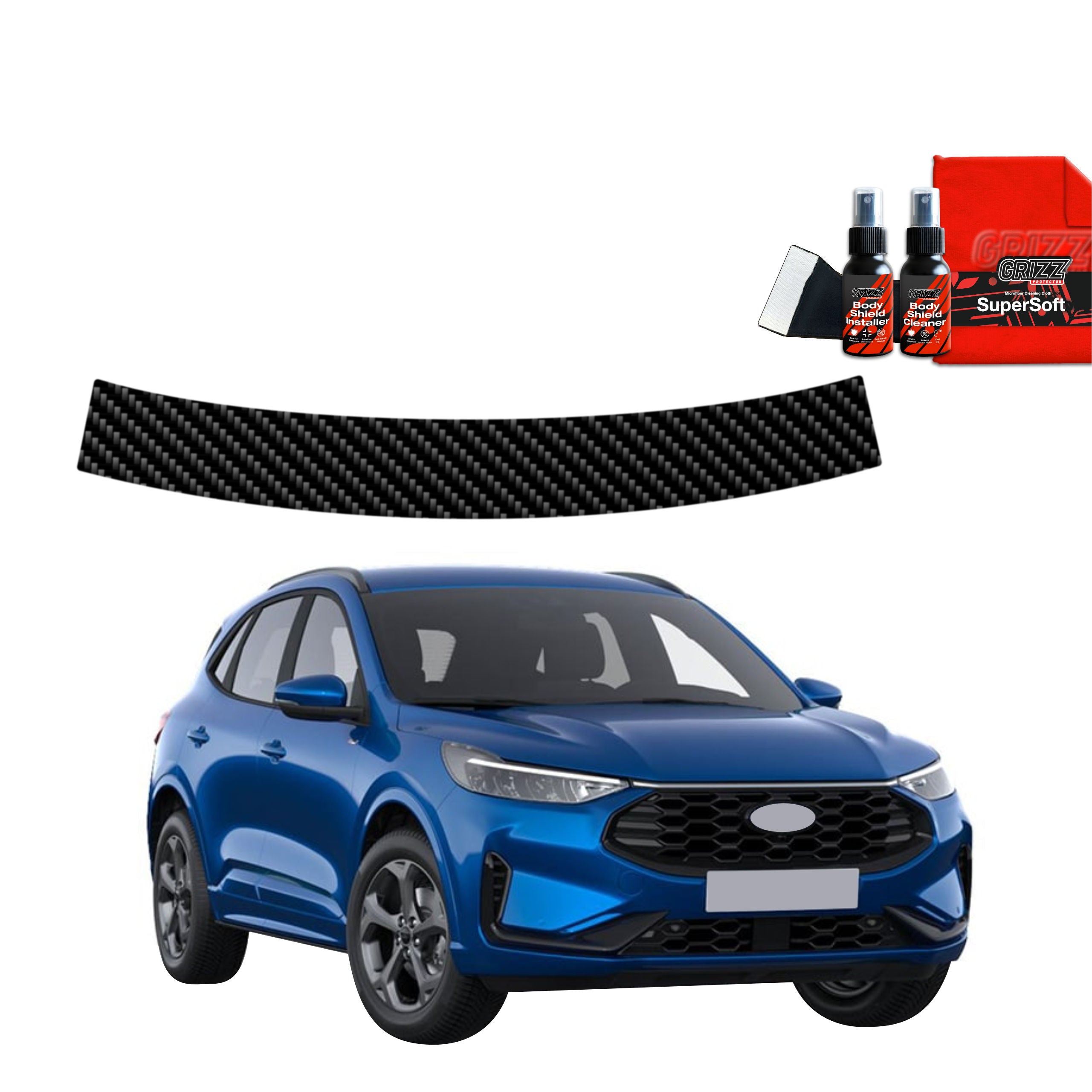 Folie de protecție din carbon pentru pragul portbagajului - Ford Kuga Active X Facelift (2024-2025)