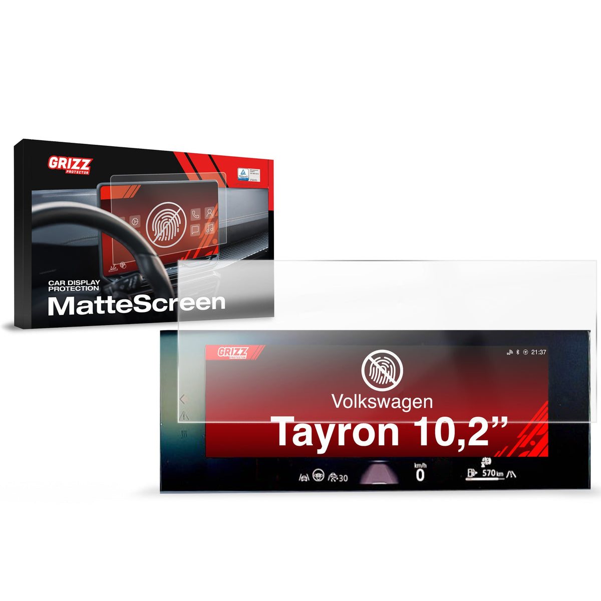 Folie de protecție pentru ecran Volkswagen Tayron 10,2" (2024-2026) Anti-amprentă, Mată