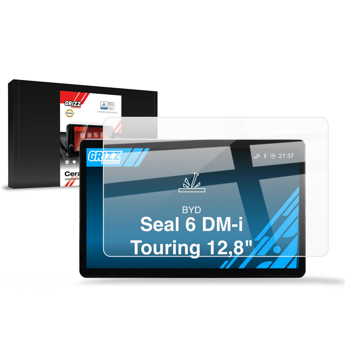 Folie de protecție pentru ecran pentru BYD Seal 6 DM-i Touring 12,8" (2025-2026) Folie pentru navigație, rezistentă la zgârieturi, clară