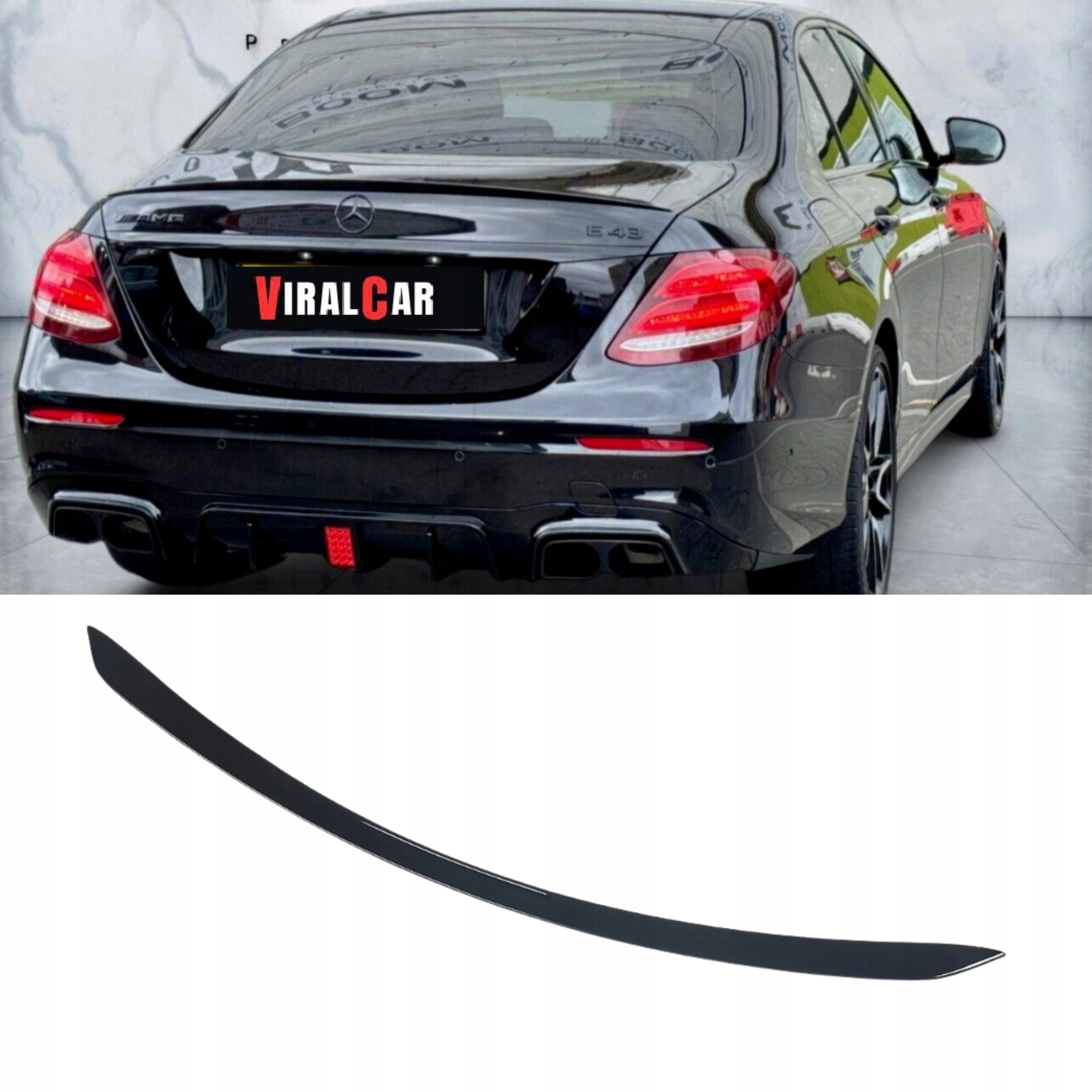 SPOILER ELERON SPLITTER BARĂ DE PROTECȚIE E MERCEDES W213 NEGRU LUCIOS