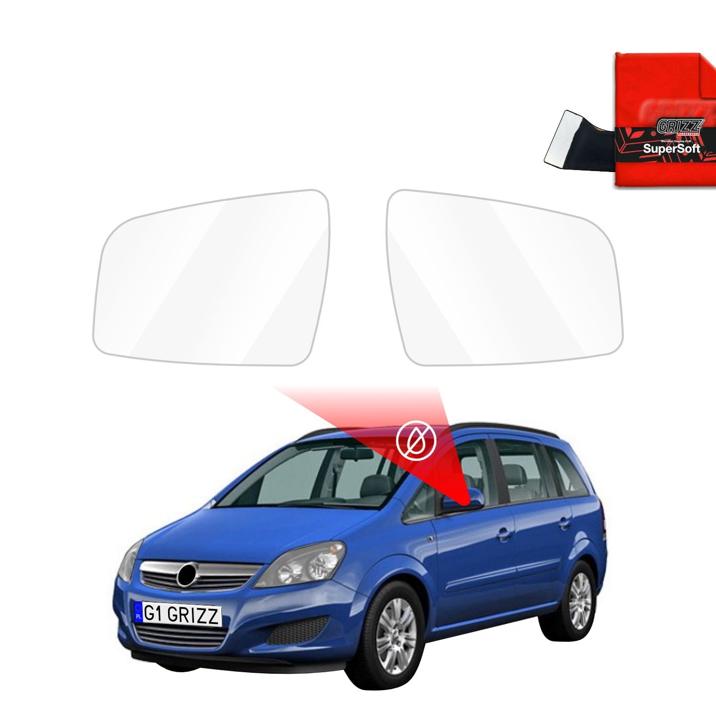 Folie de protecție împotriva ploii pentru oglinzile exterioare - Opel Zafira B (2008-2011)