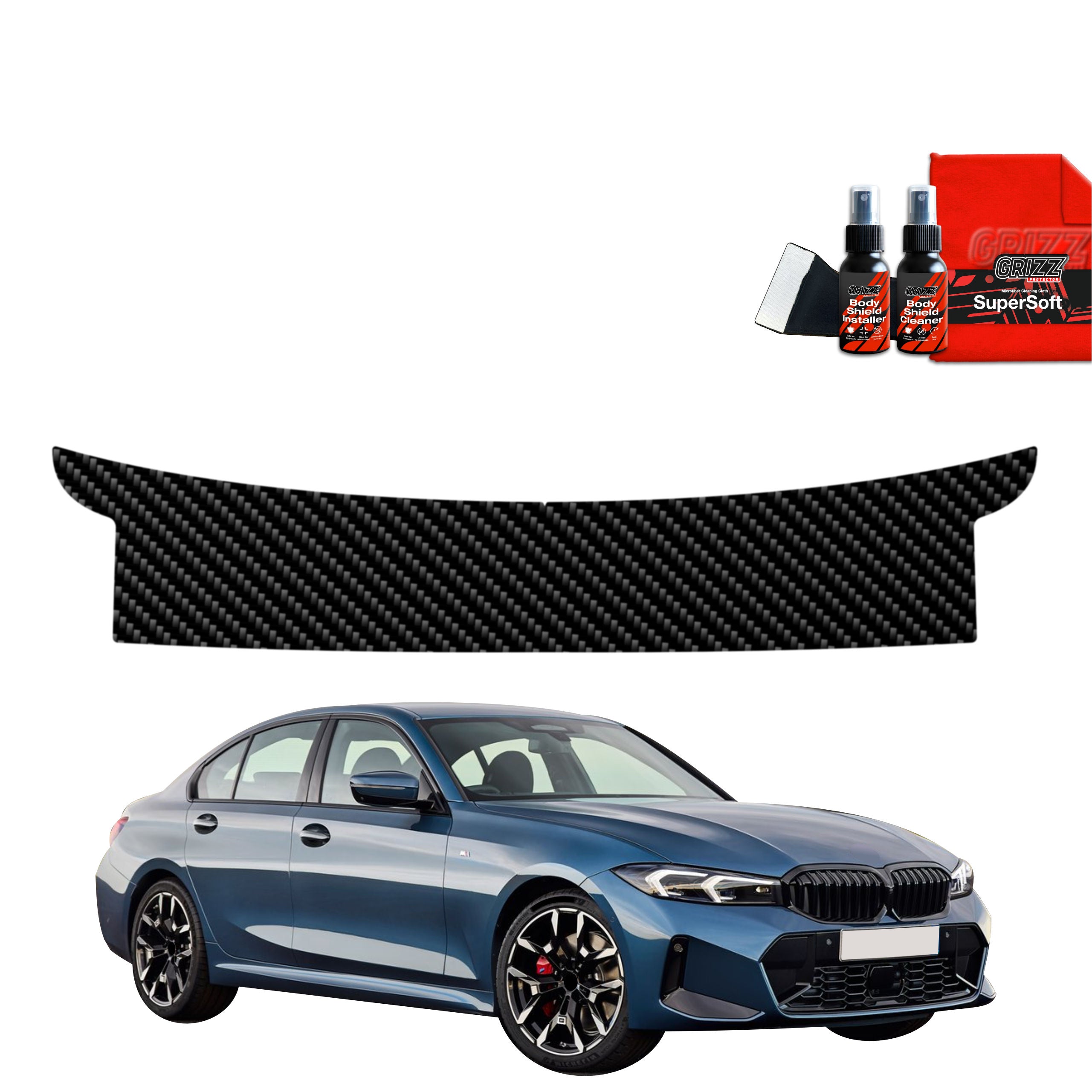 Folie de protecție din carbon pentru pragul portbagajului - BMW Seria 3 Sedan (2025)
