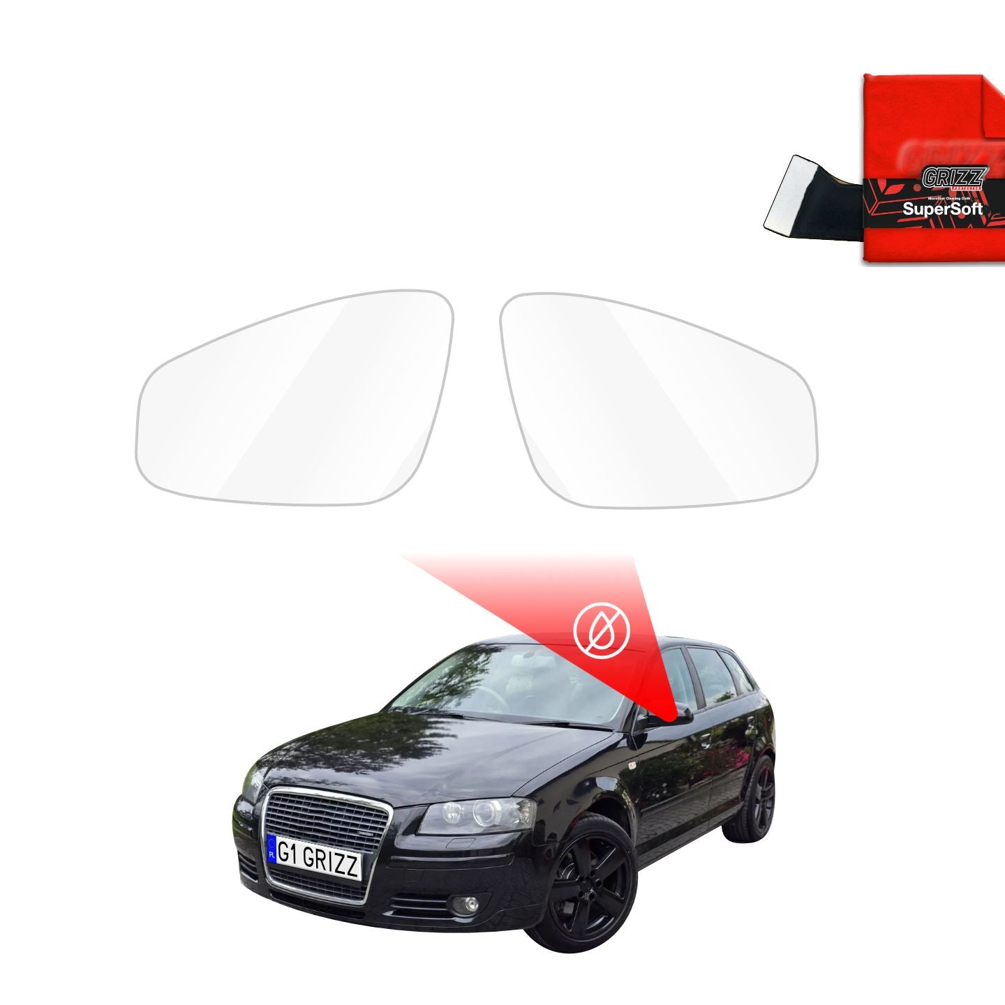 Folie de protecție împotriva ploii pentru oglinzile exterioare - Audi A3 8P Hatchback 5D (2003-2008)