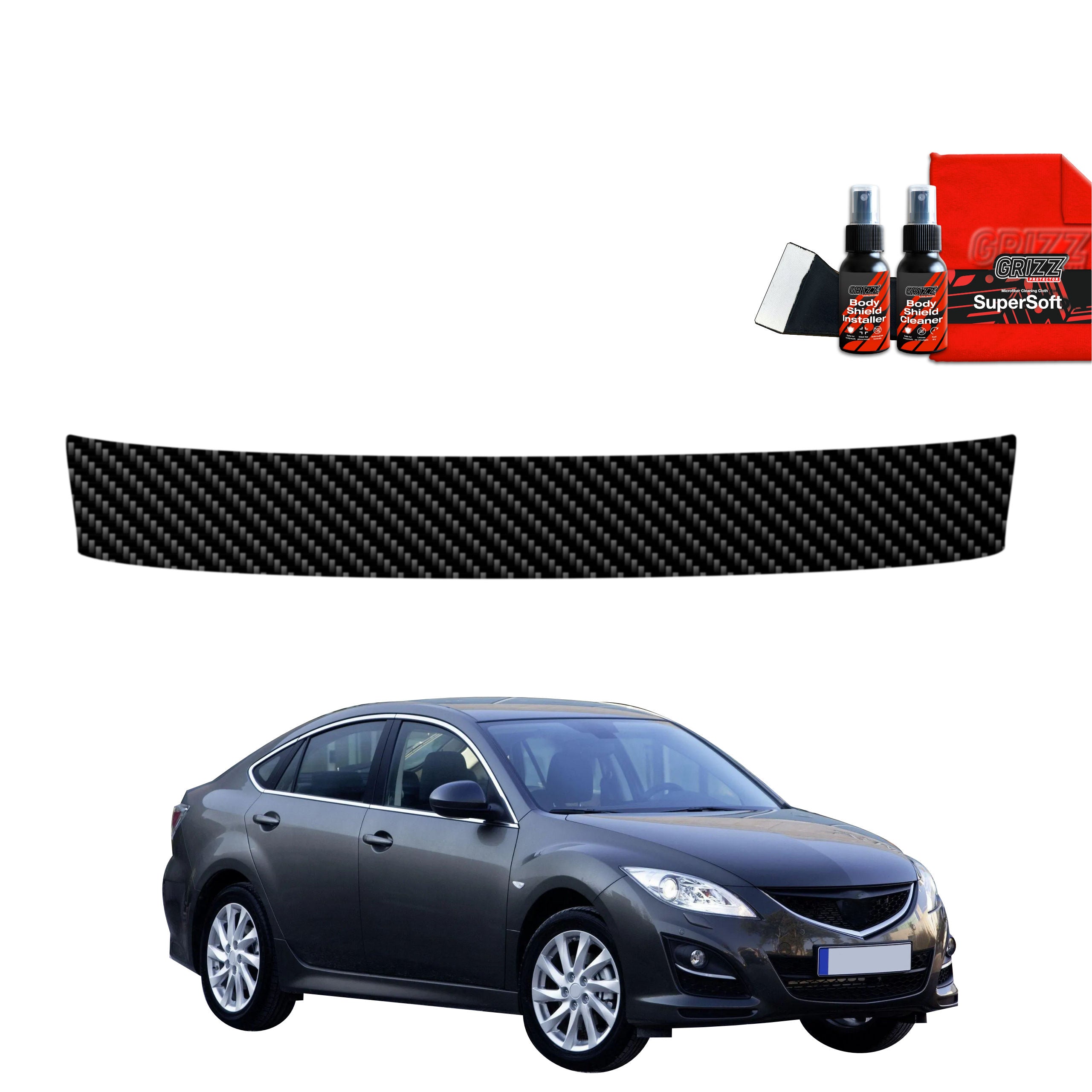 Folie de protecție din carbon pentru marginea de încărcare - Mazda 6 2 Sedan 4D (2010-2013)