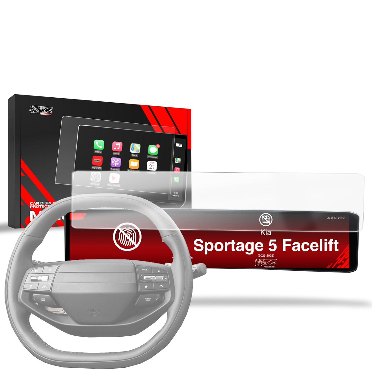 Folie de protecție pentru ecran pentru Kia Sportage 5 Business Line Facelift 24" (2025) Anti-Amprentă, Mată