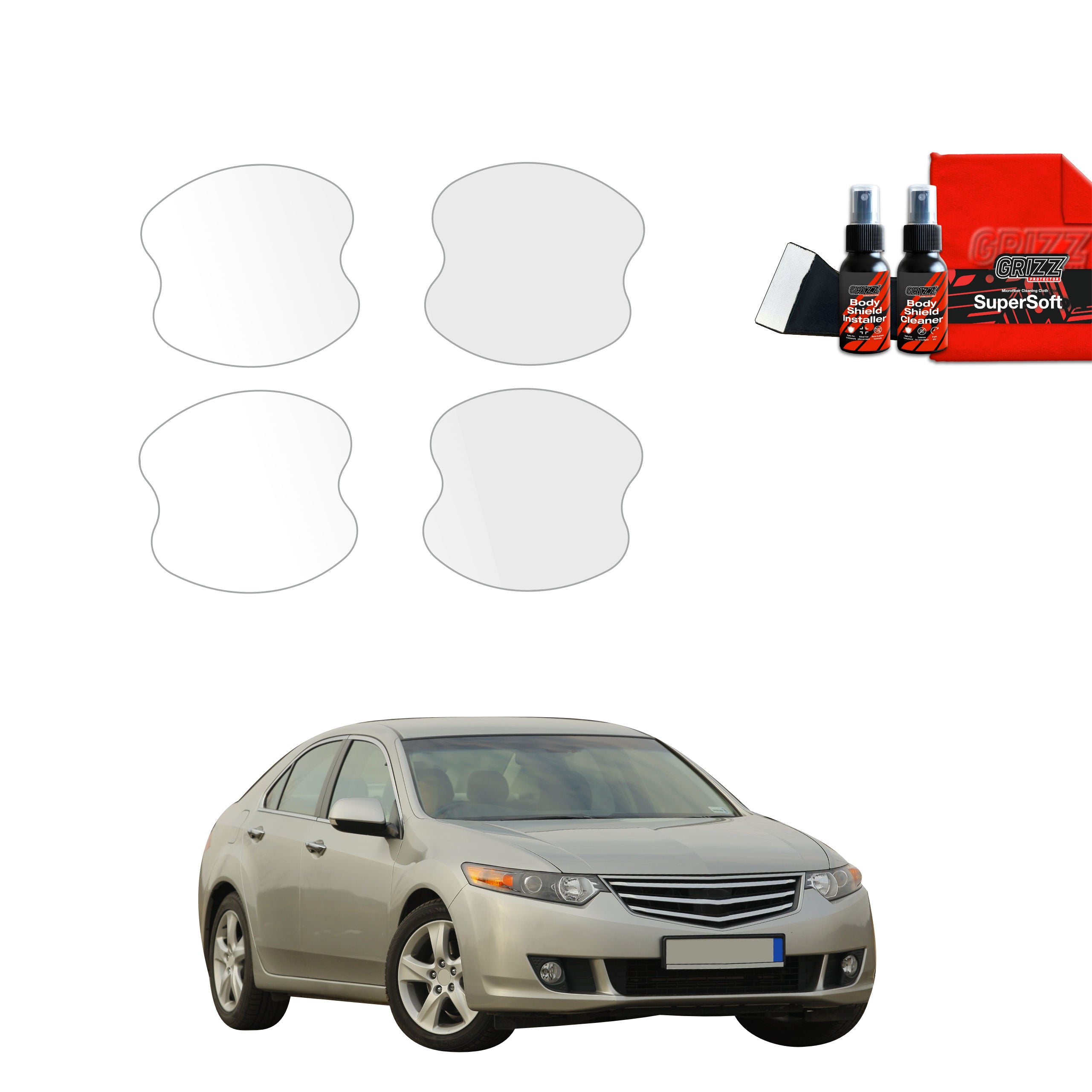 Folie de protecție 4în1 pentru adâncituri mânere uși - Honda Accord Sedan 5D (2021-2025)