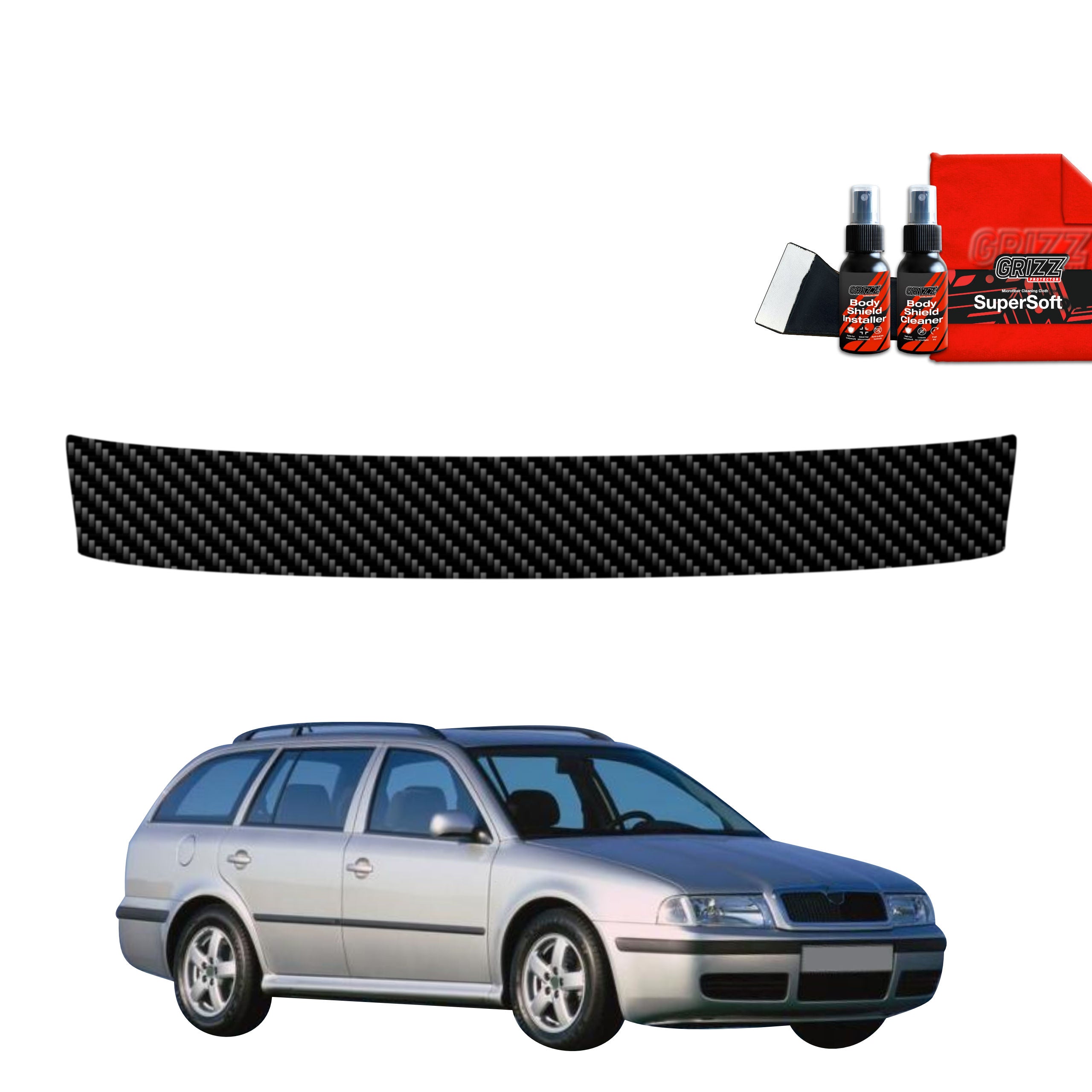 Folie de protecție din carbon pentru marginea de încărcare - Skoda Octavia Combi (1996-2010)