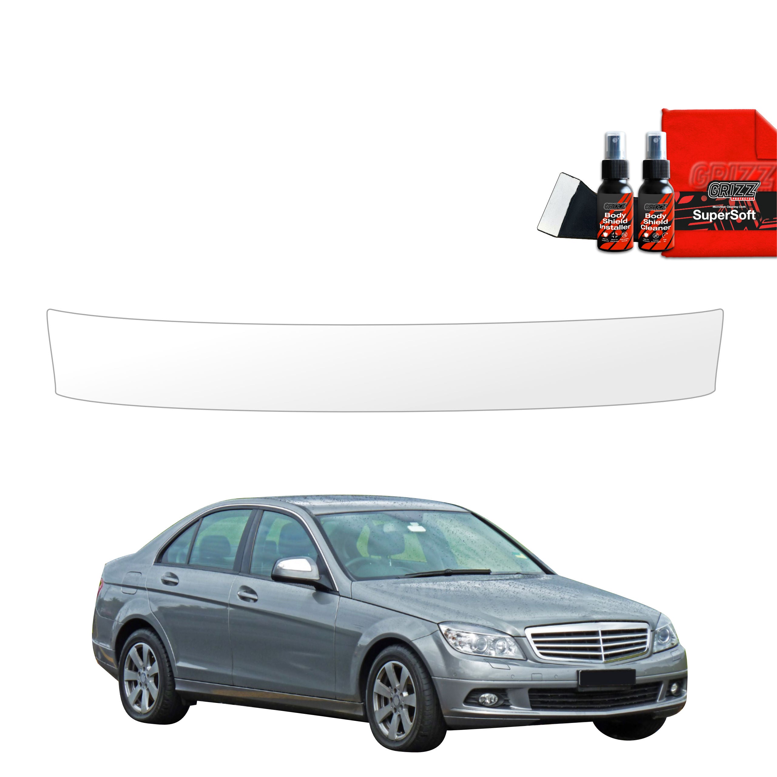 Folie de protecție pentru pragul portbagajului - Mercedes Benz C Clasa W204 Sedan (2007-2011)