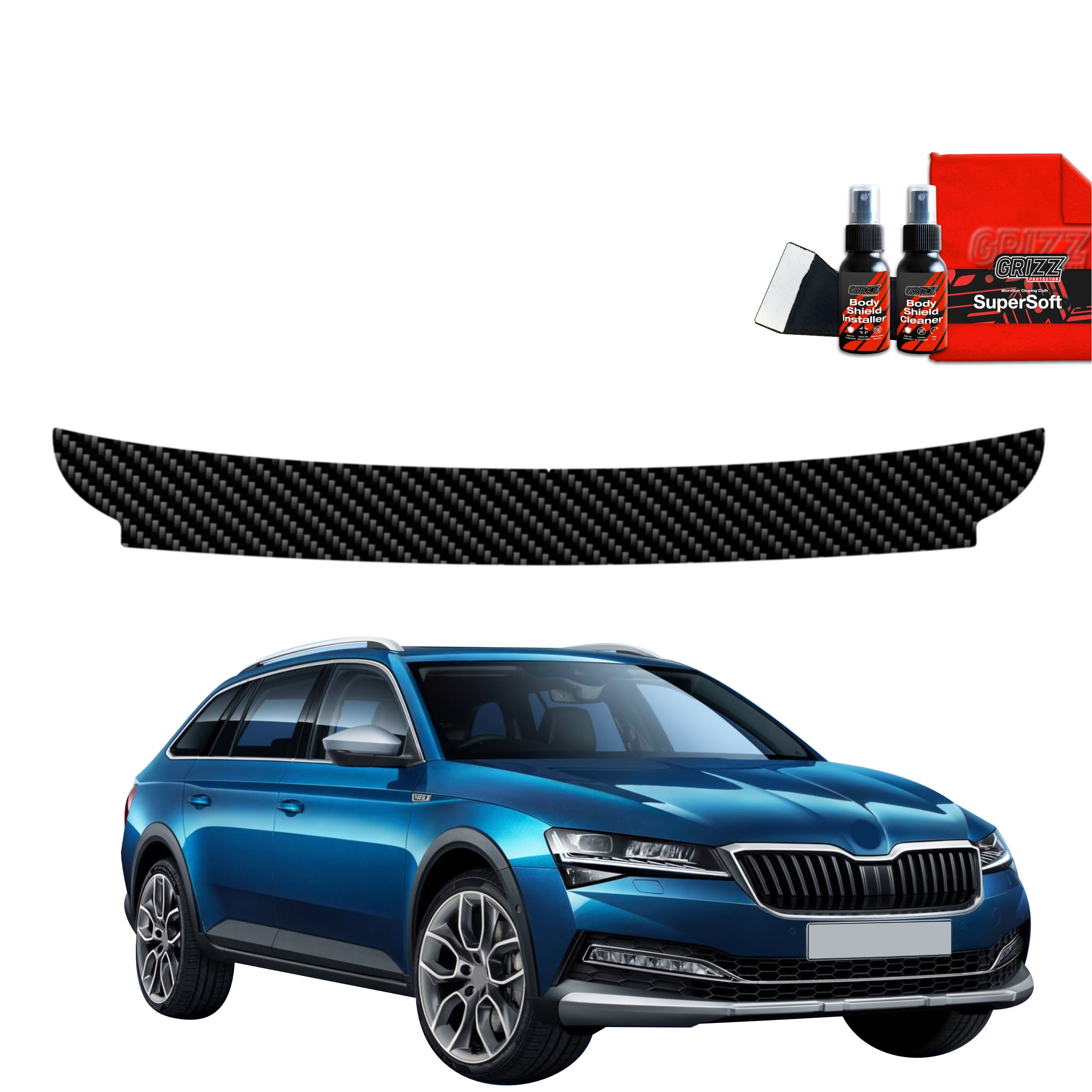 Folie de protecție din carbon pentru marginea de încărcare - Skoda Superb 3 Combi (2019- 2023)