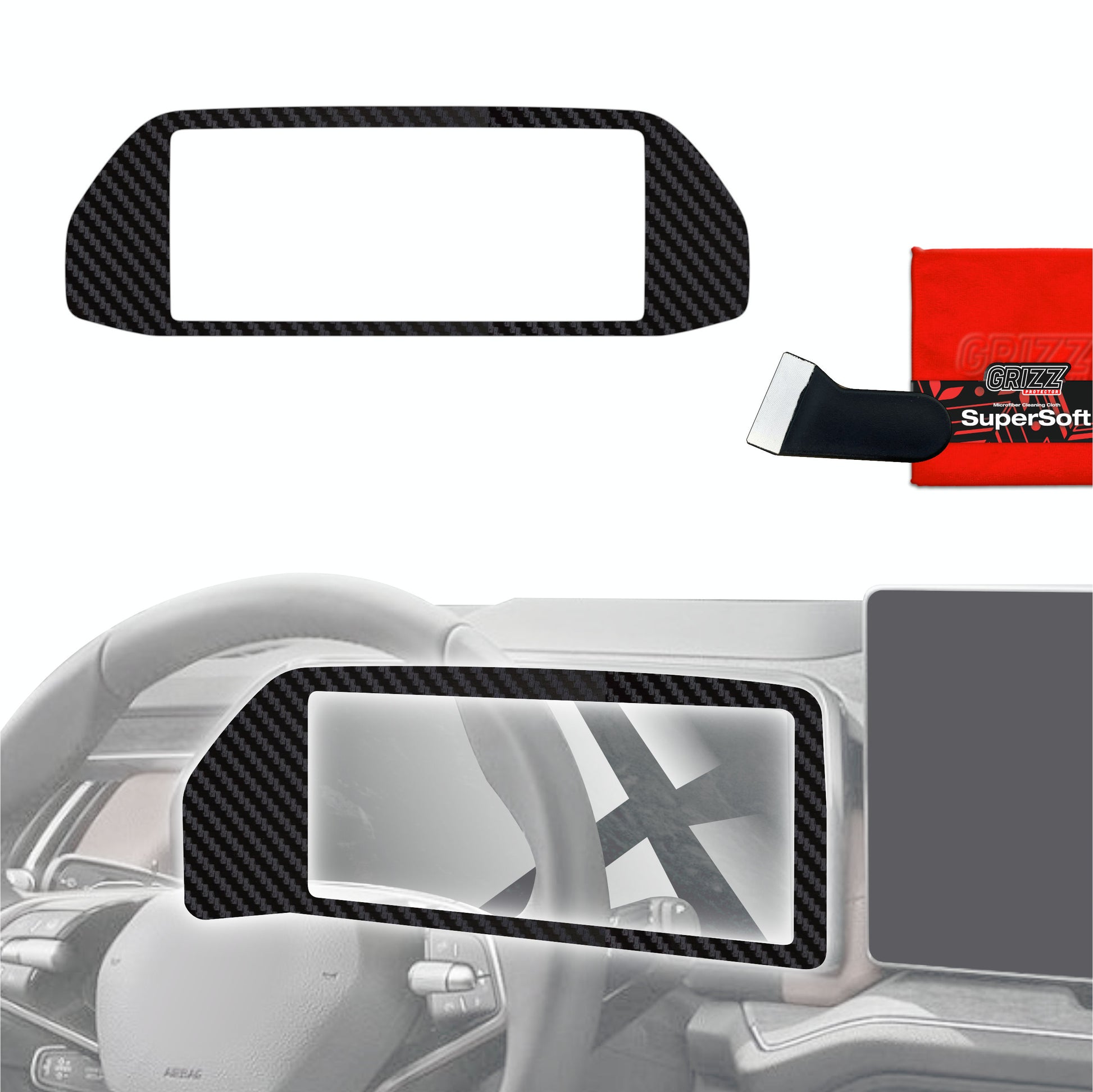 Folie de protecție pentru bord - Skoda Kodiaq 2 (2024-2025) Aspect carbon mat, antifingerprint