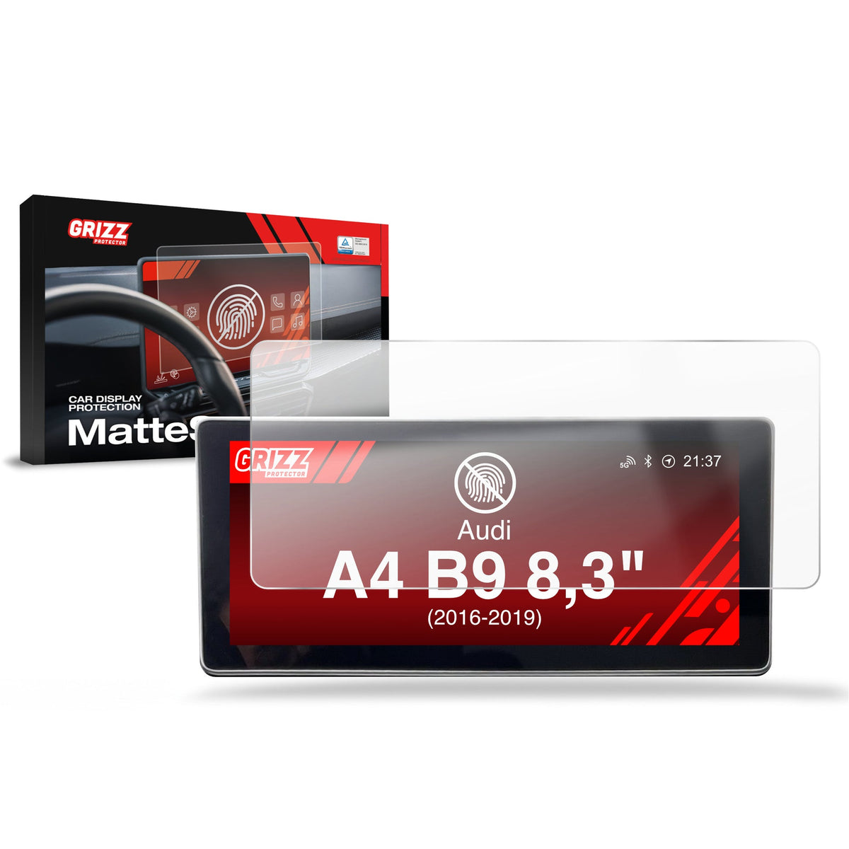 Folie de protecție pentru ecran Audi A4 B9 MMI 8,3" (2016-2019) Anti-Amprentă, Mată