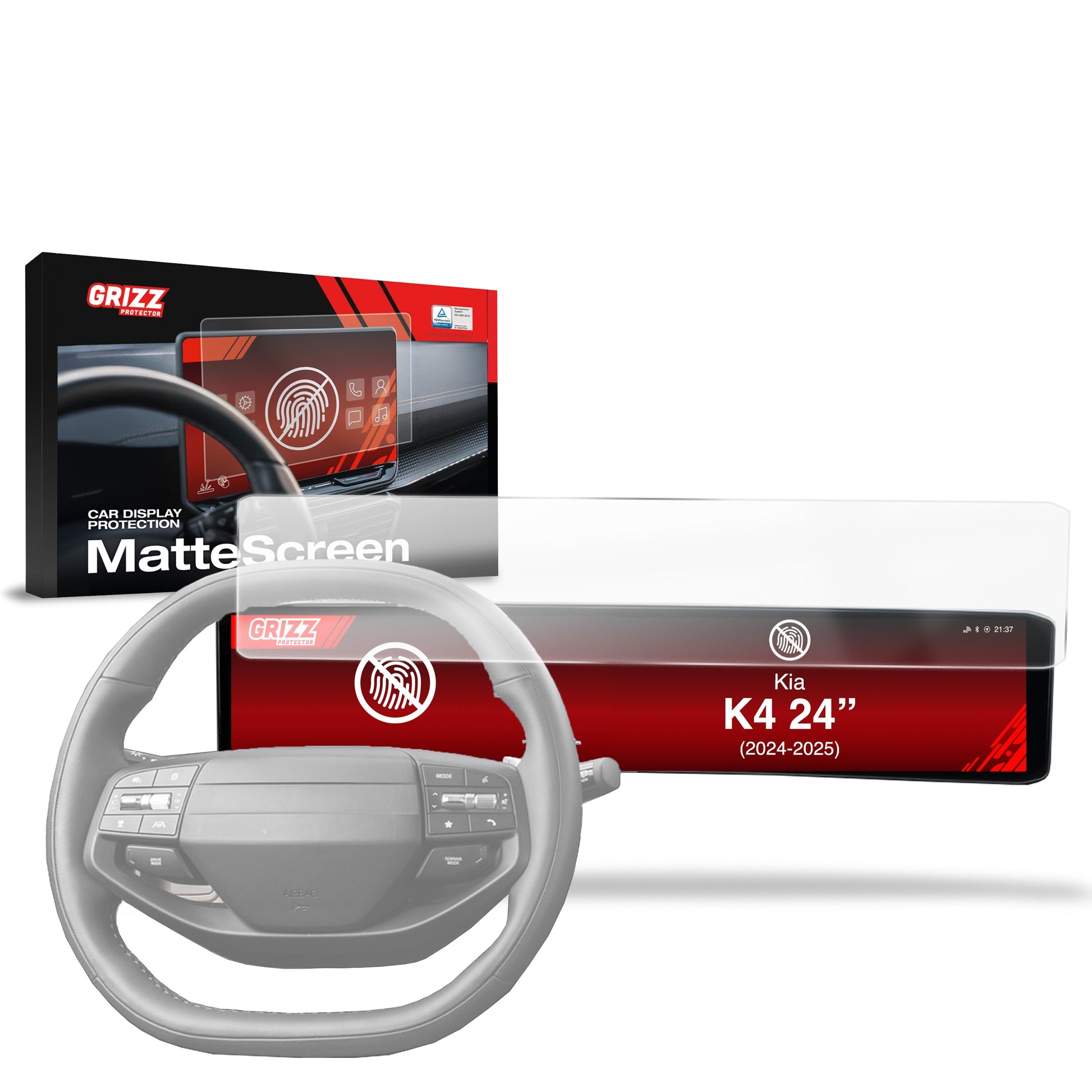 Folie de protecție pentru ecran Kia K4 24" (2024-2025) Anti-Amprentă, Mată