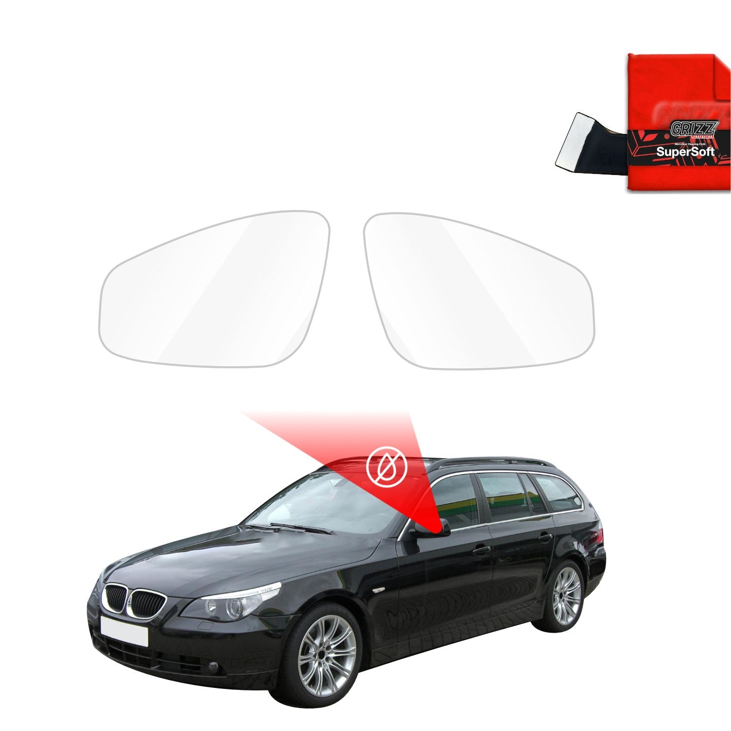 Folie de protecție împotriva ploii pentru oglinzile exterioare - BMW 5 E61 Kombi PreLCI (2003-2007)